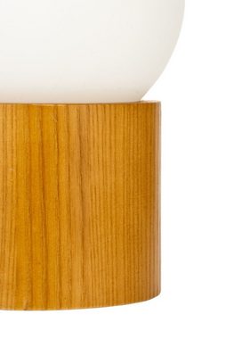 Pauleen Tischleuchte Woody Shine Glas/Eschenholz 230V max. 3,5W Weiß/Holz natur, ohne Leuchtmittel, G9