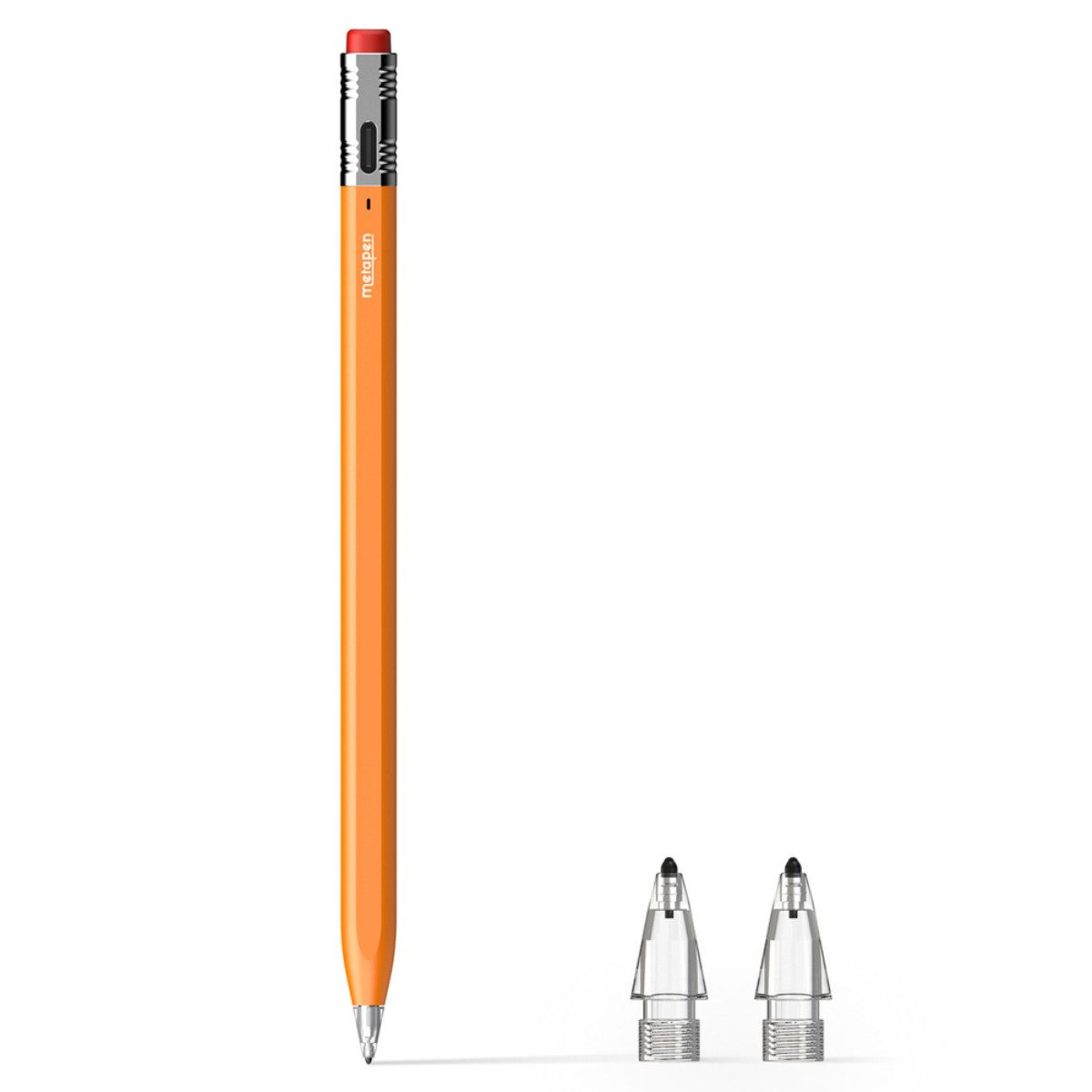 Metapen Eingabestift Air8 Pro X Stylus (inklusive 3 Ersatzspitzen) Air-Flex Spitze, 26 h Laufzeit, 11 g, Handballenerkennung