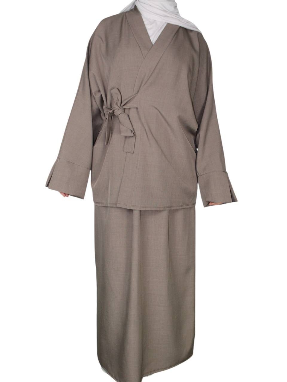 Aymasal Maxikleid Abaya MIRTO Leinenoptik Kaftan günstig online kaufen