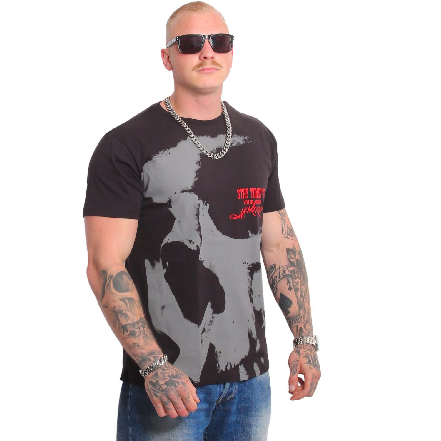 Yakuza Herren T-Shirt Regular Fit – Aus Baumwolle Mit Auffälligem Print, Lässig & Langlebig
