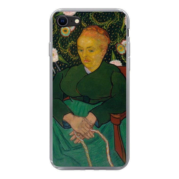 MuchoWow Handyhülle Porträt von Augustine Roulin - Vincent van Gogh Handyhülle Apple iPhone 8 Smartphone-Bumper Print Handy Schutzhülle