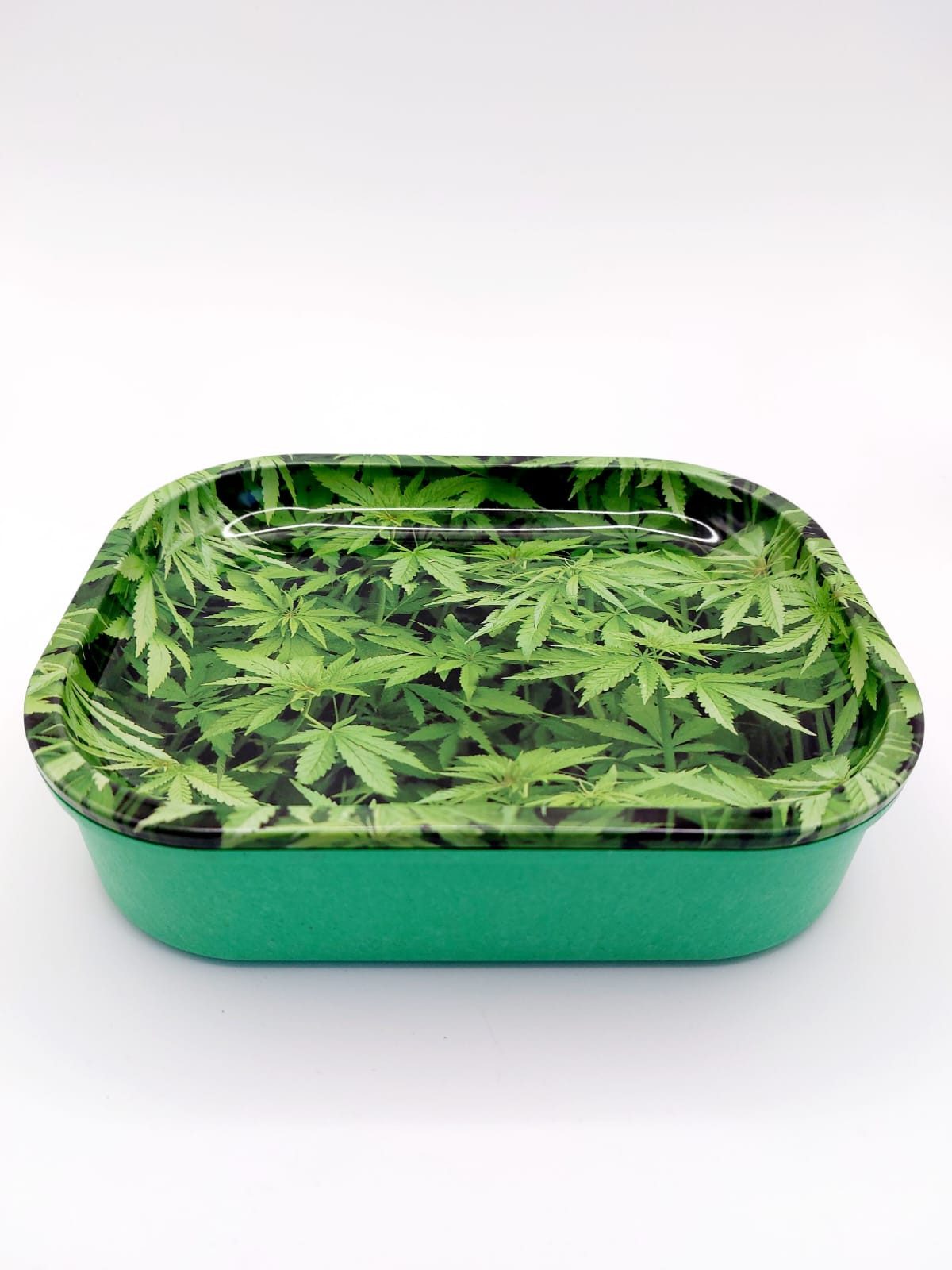 meytrade Aufbewahrungsbox mit Tablett aus Metall Cannabis Rolling Tray Behälter + Joint Hülle – Bild 4 von 4