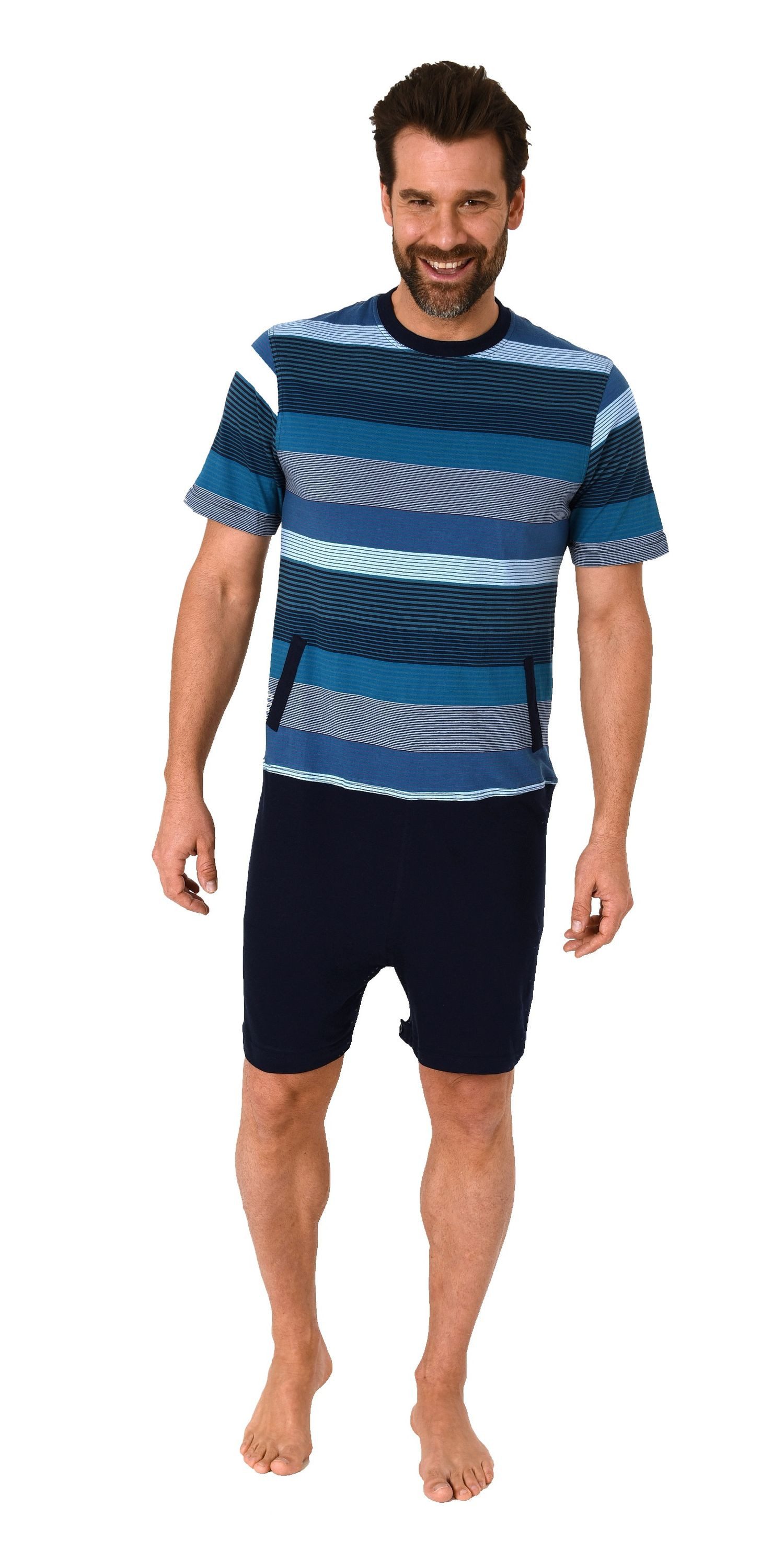 Normann Care Pyjama Herren Pflegeoverall kurzarm günstig online kaufen