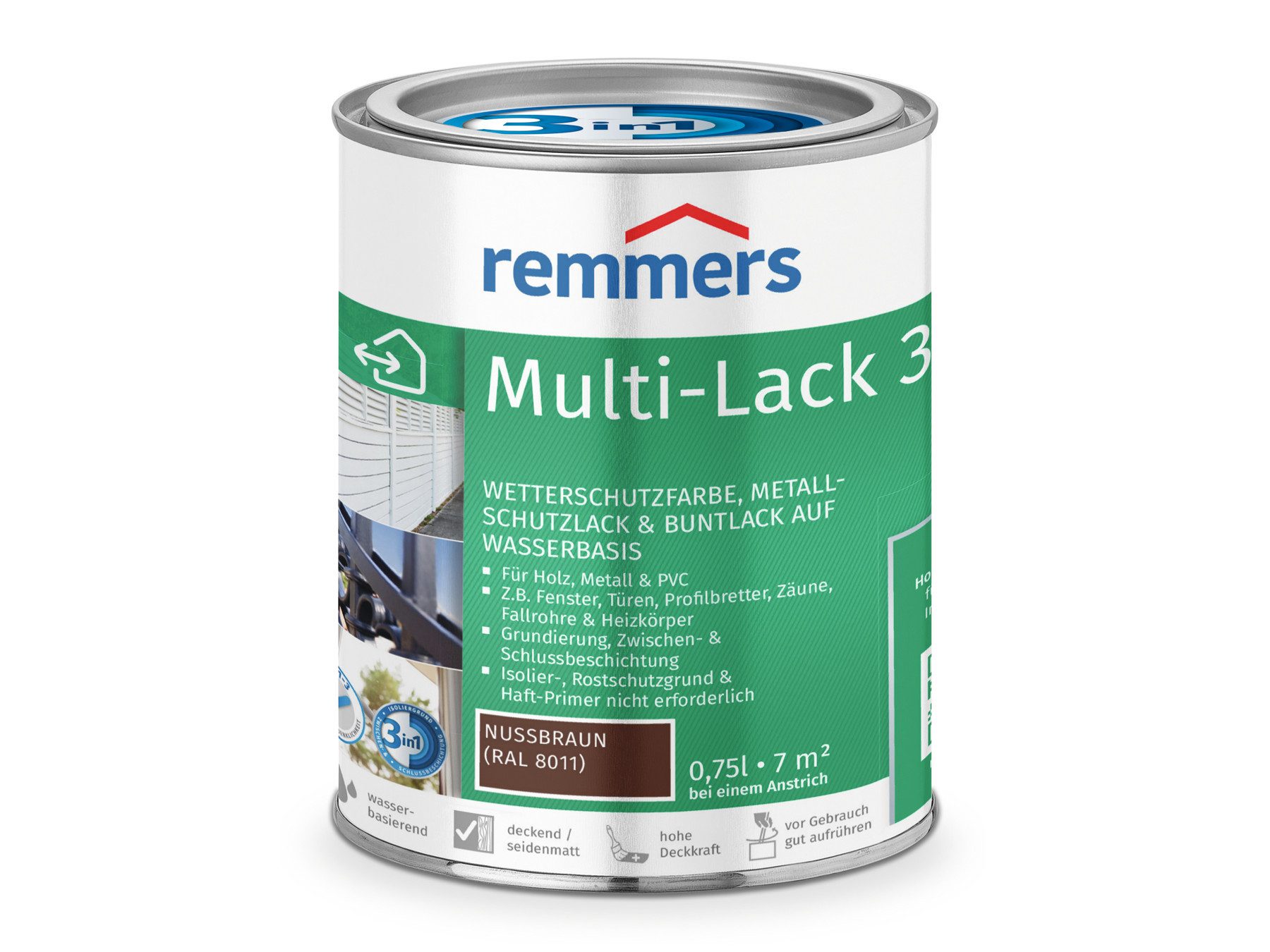 Remmers Wetterschutzfarbe Multi-Lack 3in1 anthrazitgrau (RAL 7016) 0,75 Liter