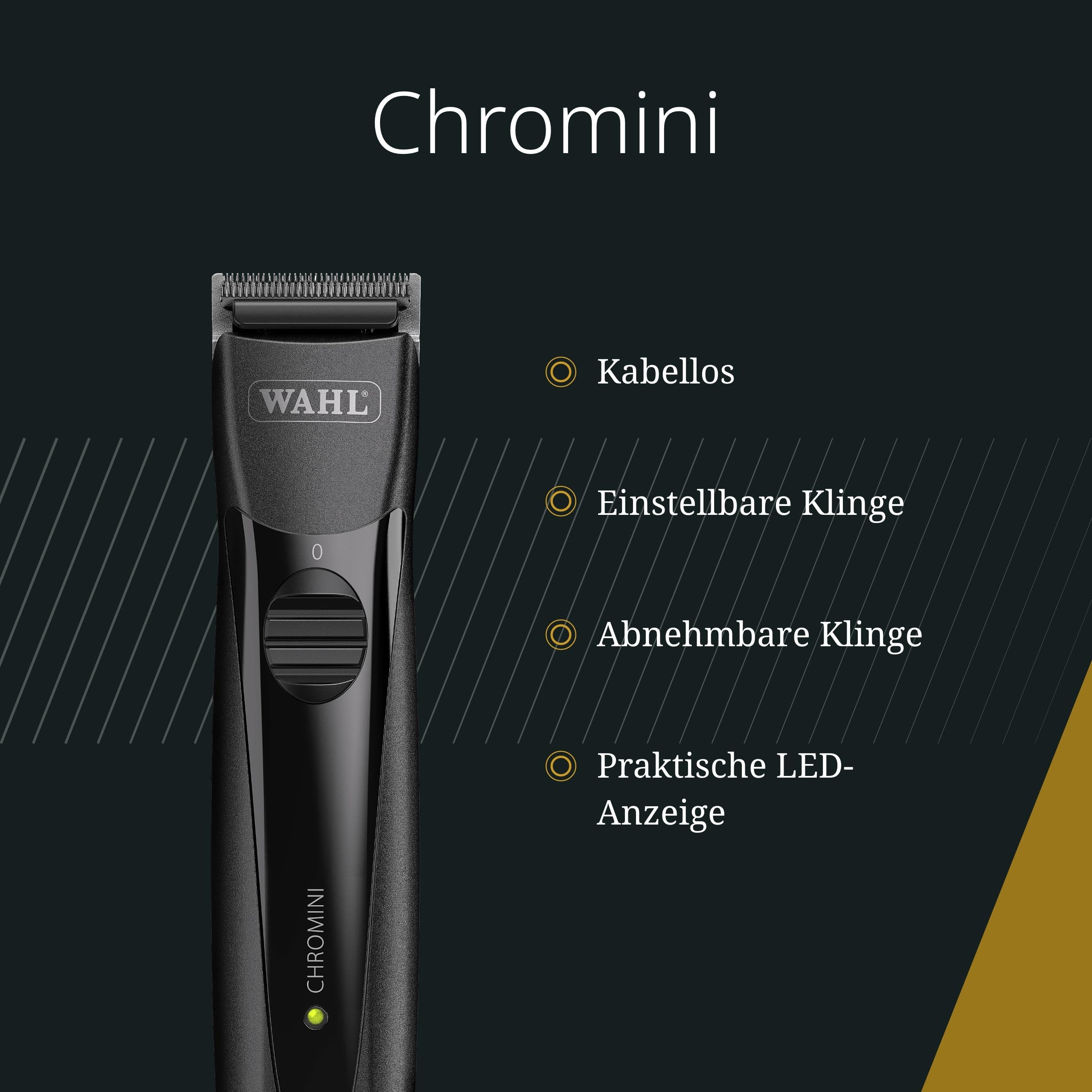 WAHL GmbH Haar- und Bartschneider Wahl Chromini Cordless Hair Trimmer - LED-Ladeanzeige & Geräuscharm