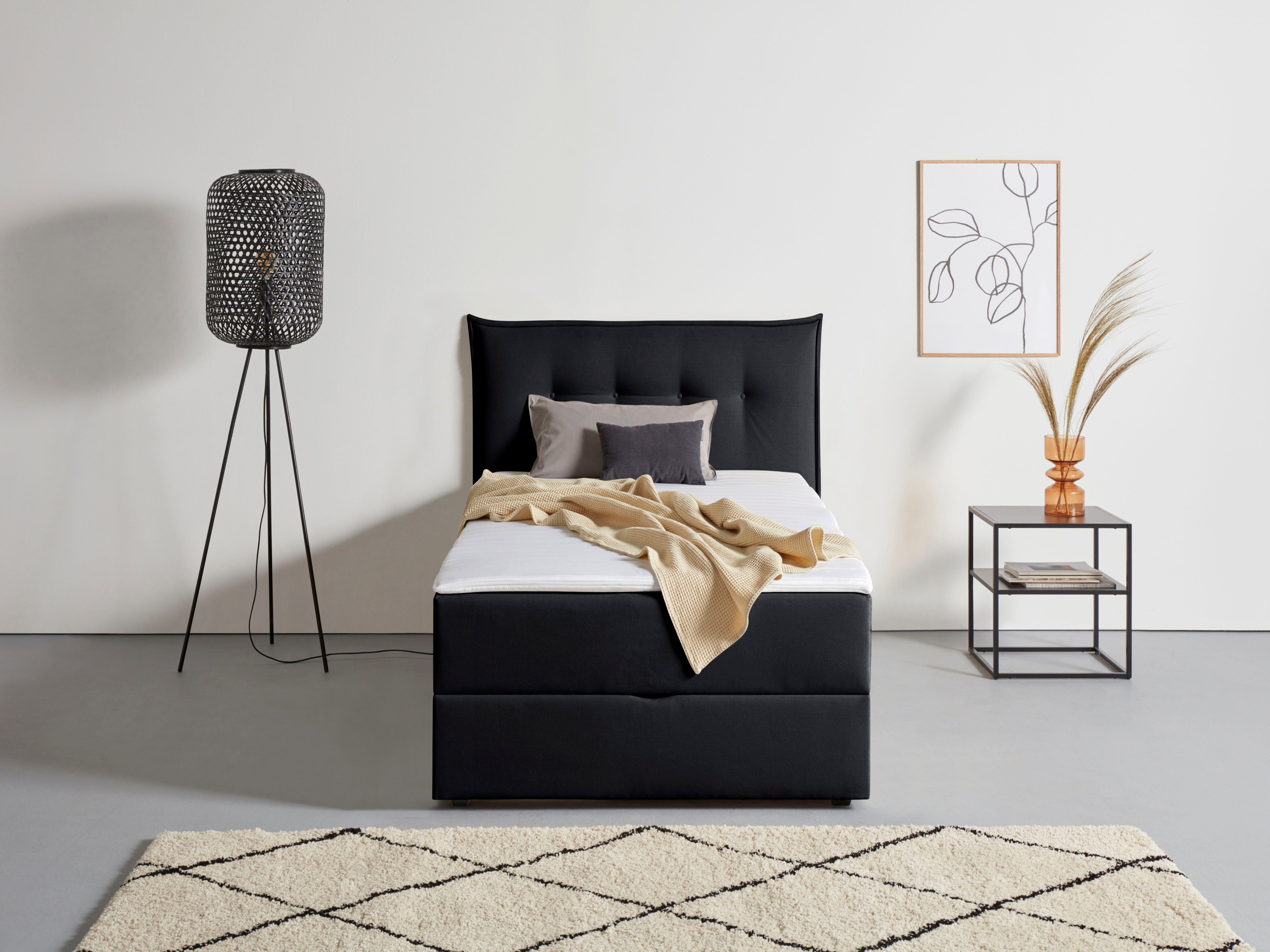 Home affaire Boxbett Kederleicht, inklusive Bettkasten & Topper, in 4 Breiten und 2 Härtegraden