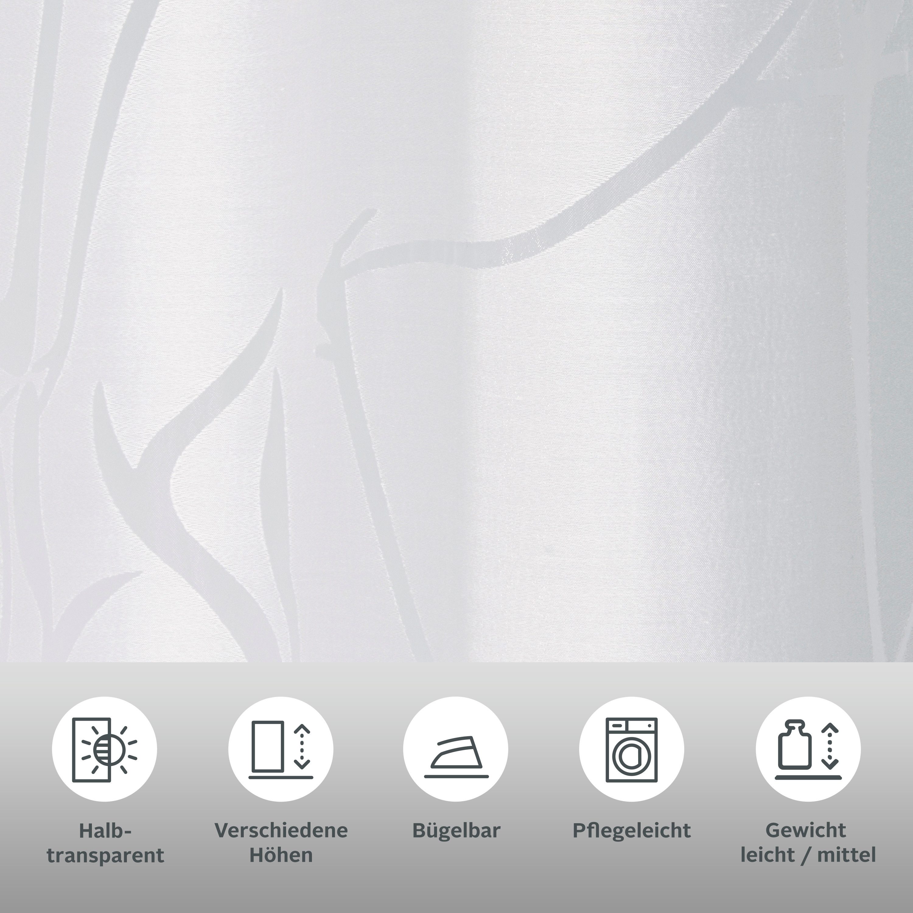 OTTO home Gardine Anna (1 St), Ösen, halbtransparent, Ausbrenner, Bestseller, Äste-Motiv, Viskose, Polyester