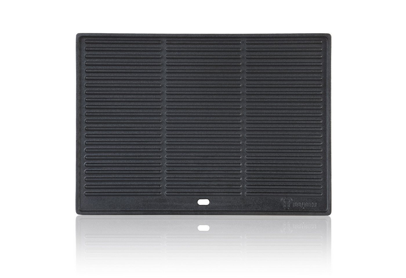 BBQ-Toro Grillplatte Gusseisen Grillplatte 42,5 x 31,5 cm, Wendeplatte pre-seasoned (1-St), Mit Ablaufloch