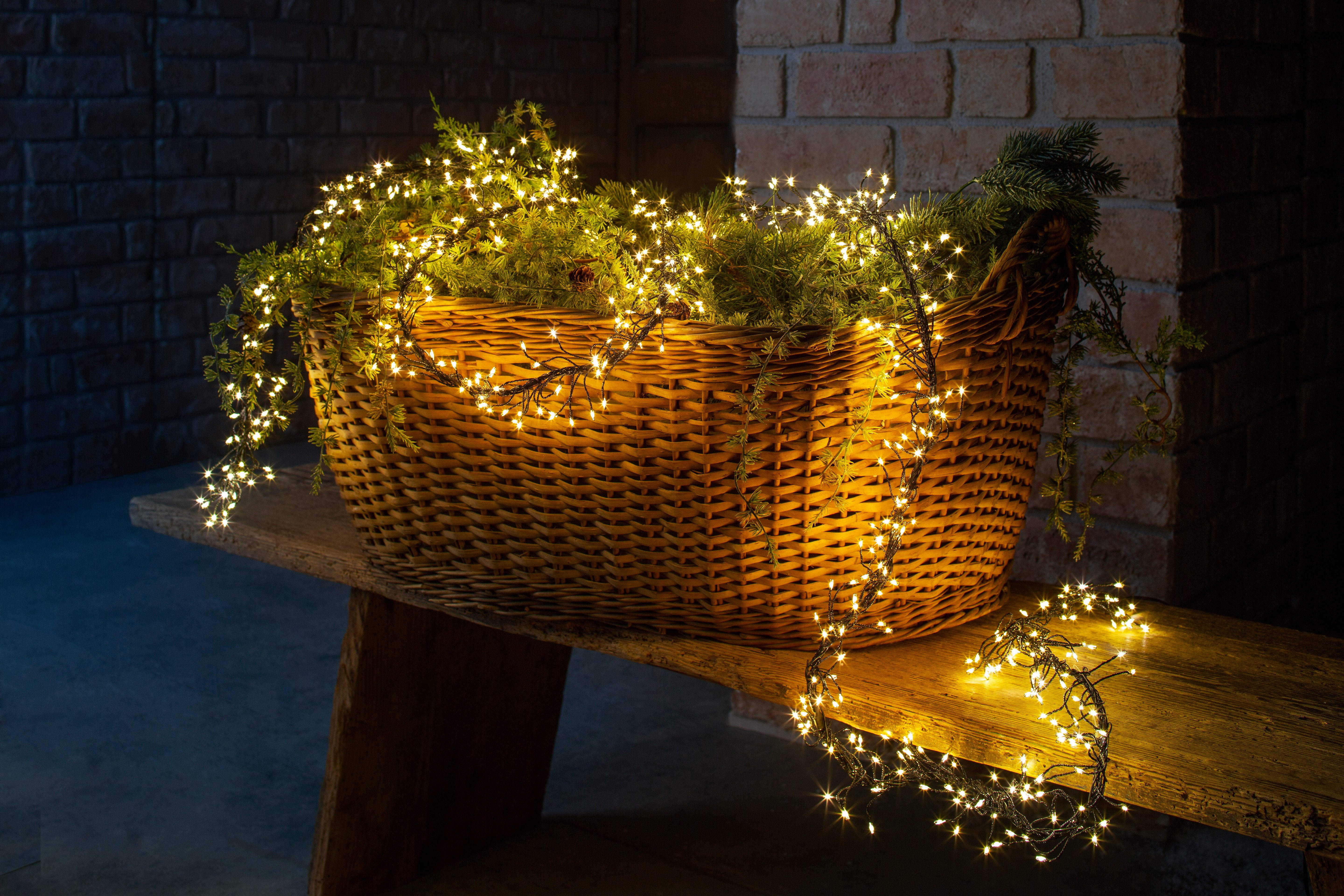 AM Design Weihnachtsdeko LED-Lichterkette aussen Doppelcluster