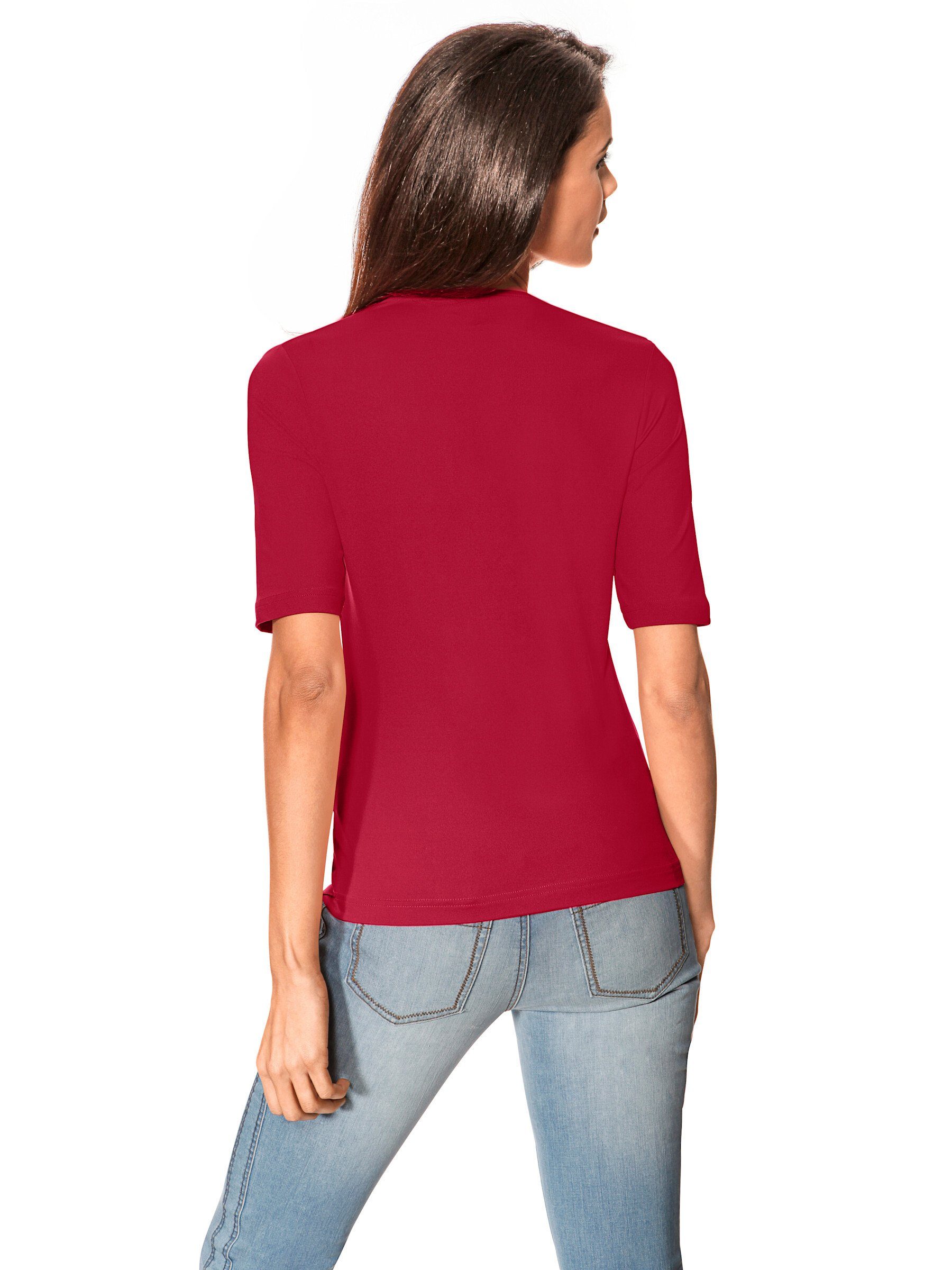 heine T-Shirt V-Shirt Kurzarm