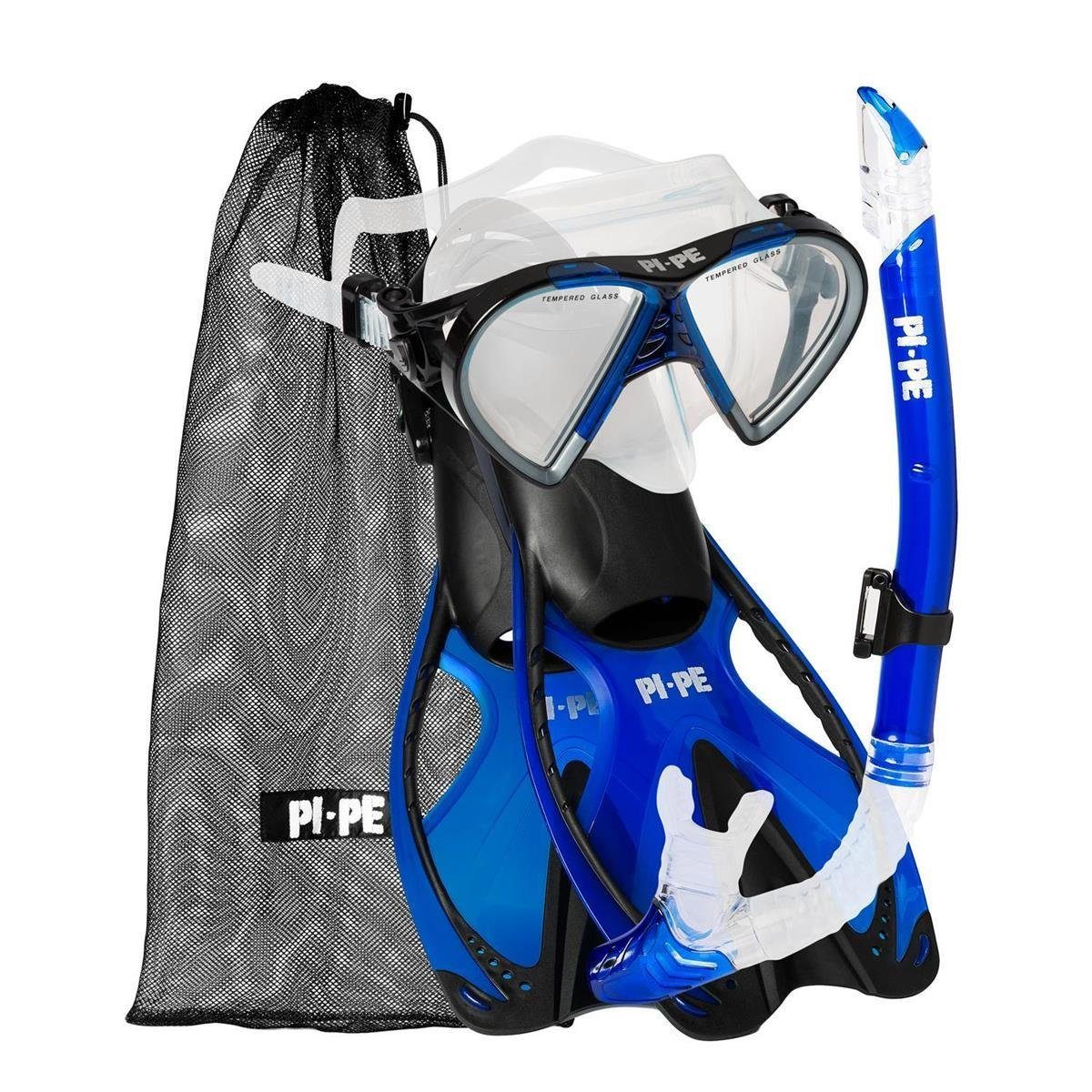 Schnorchel-Set Active blau PI-PE Taucherbrille PI-PE