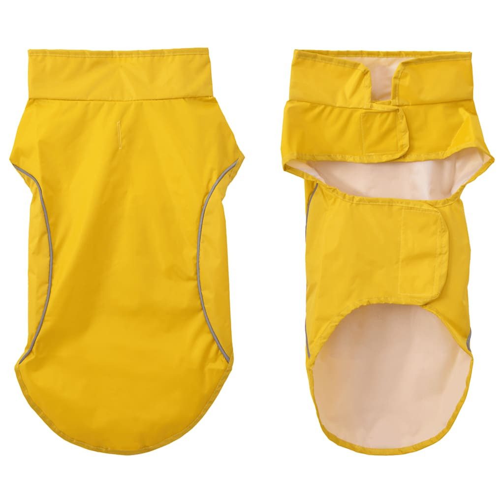 vidaXL Hundemantel XXS Hunde Regenmantel mit Reflexstreifen Polyester Gelb XXS