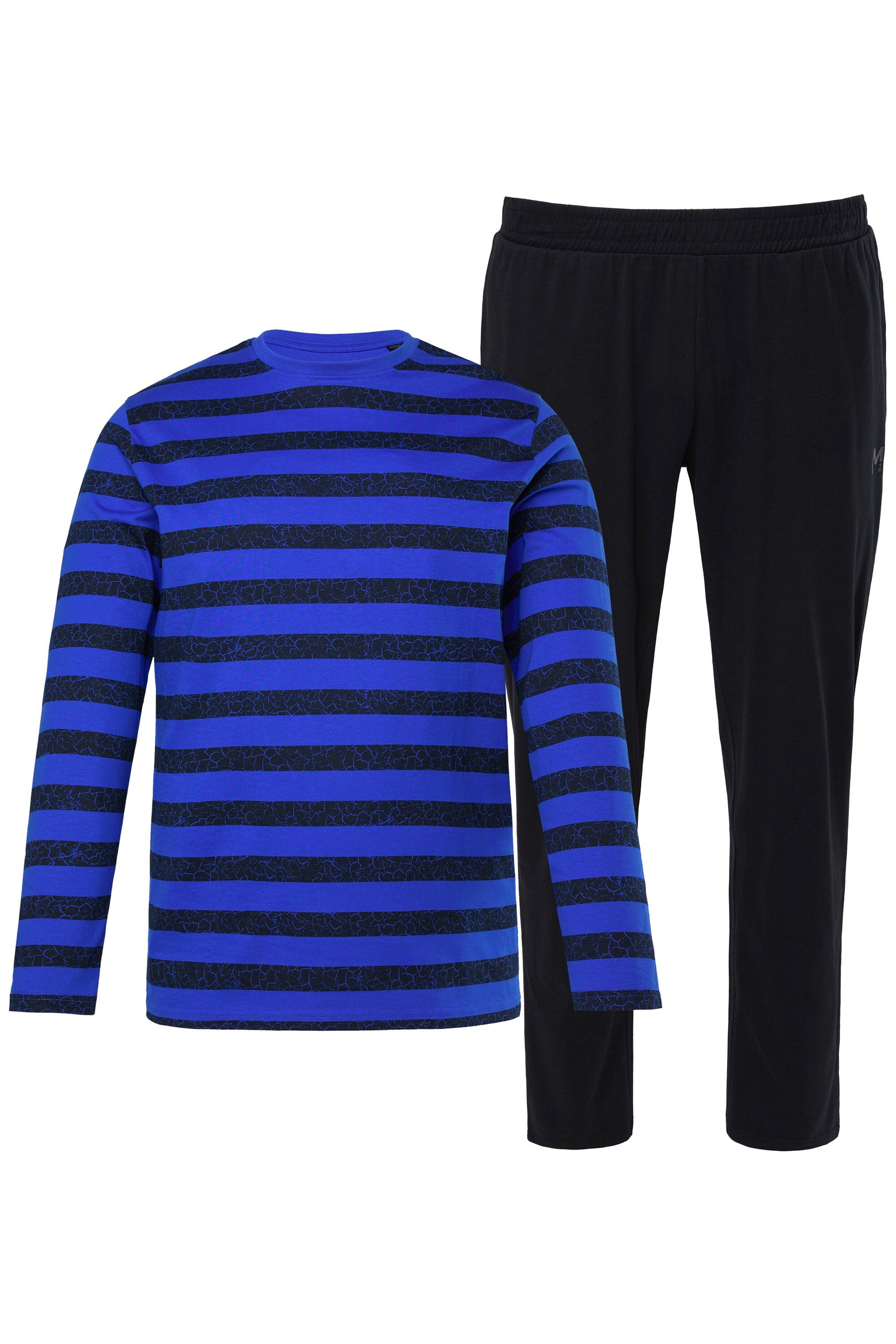 Men Plus Schlafanzug Men+ Schlafanzug Zweiteiler Ringel Langarm günstig online kaufen