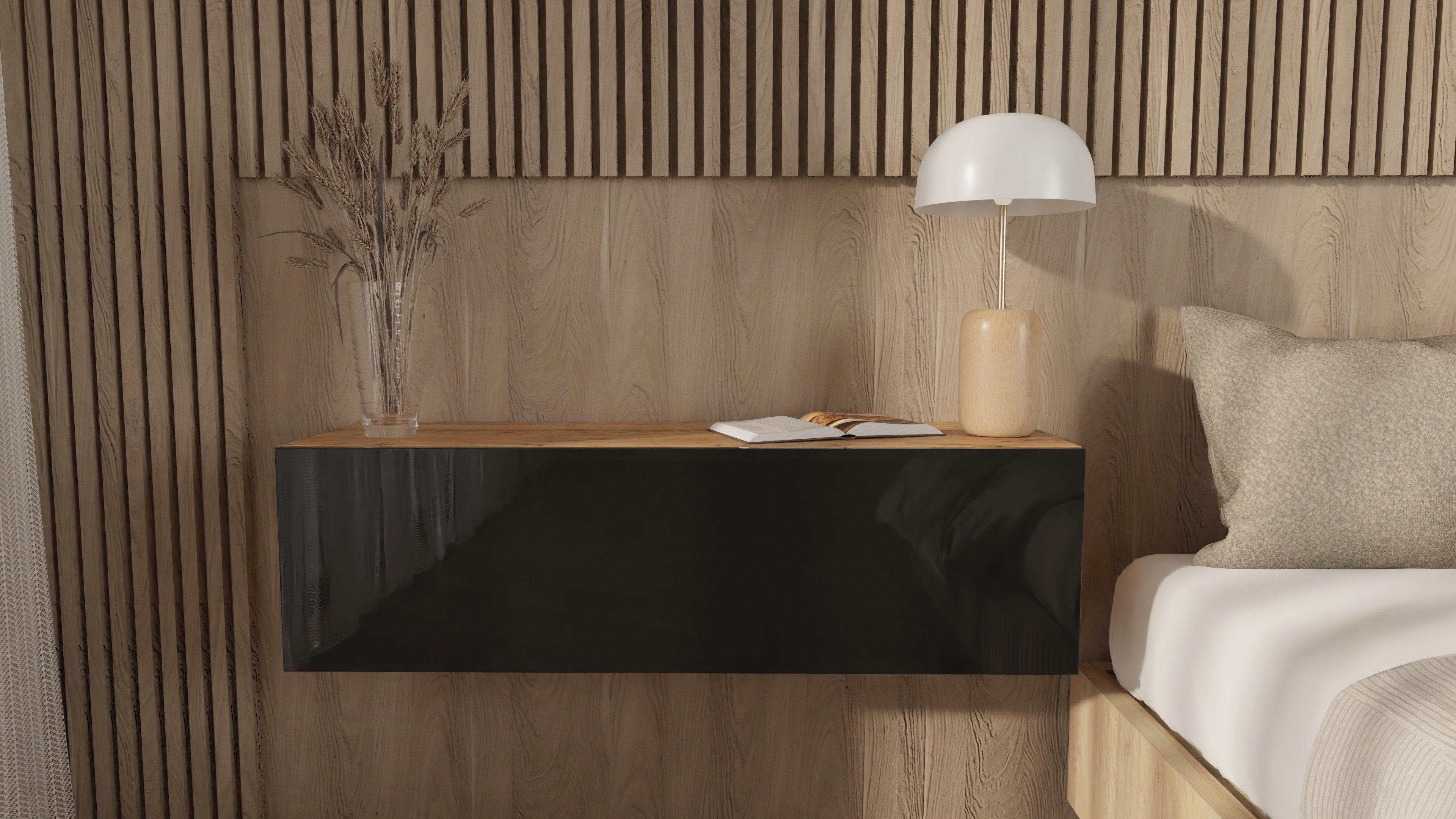 Platan Room Nachttisch, Wandschrank hängende Nachtkommode günstig online kaufen