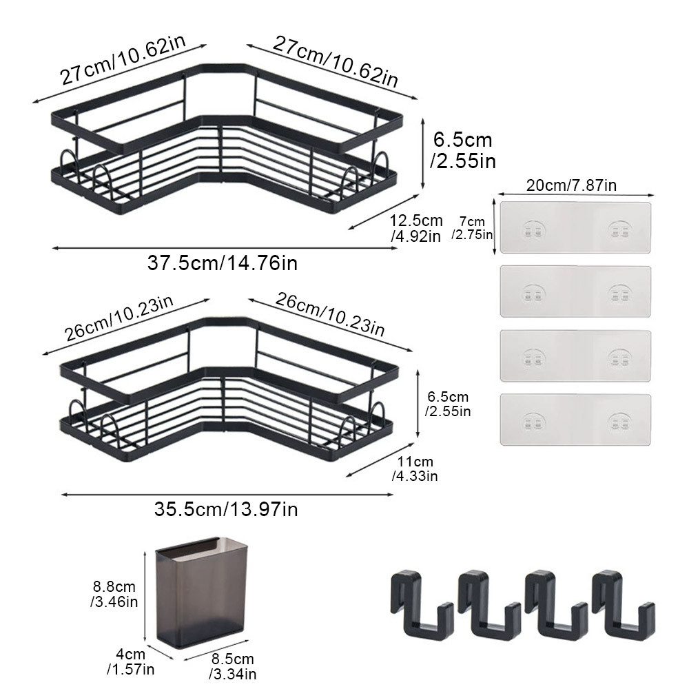 STILVORA Duschablage Badregal Küchenregal Hängeregal Eckregal für Bad/Küche günstig online kaufen