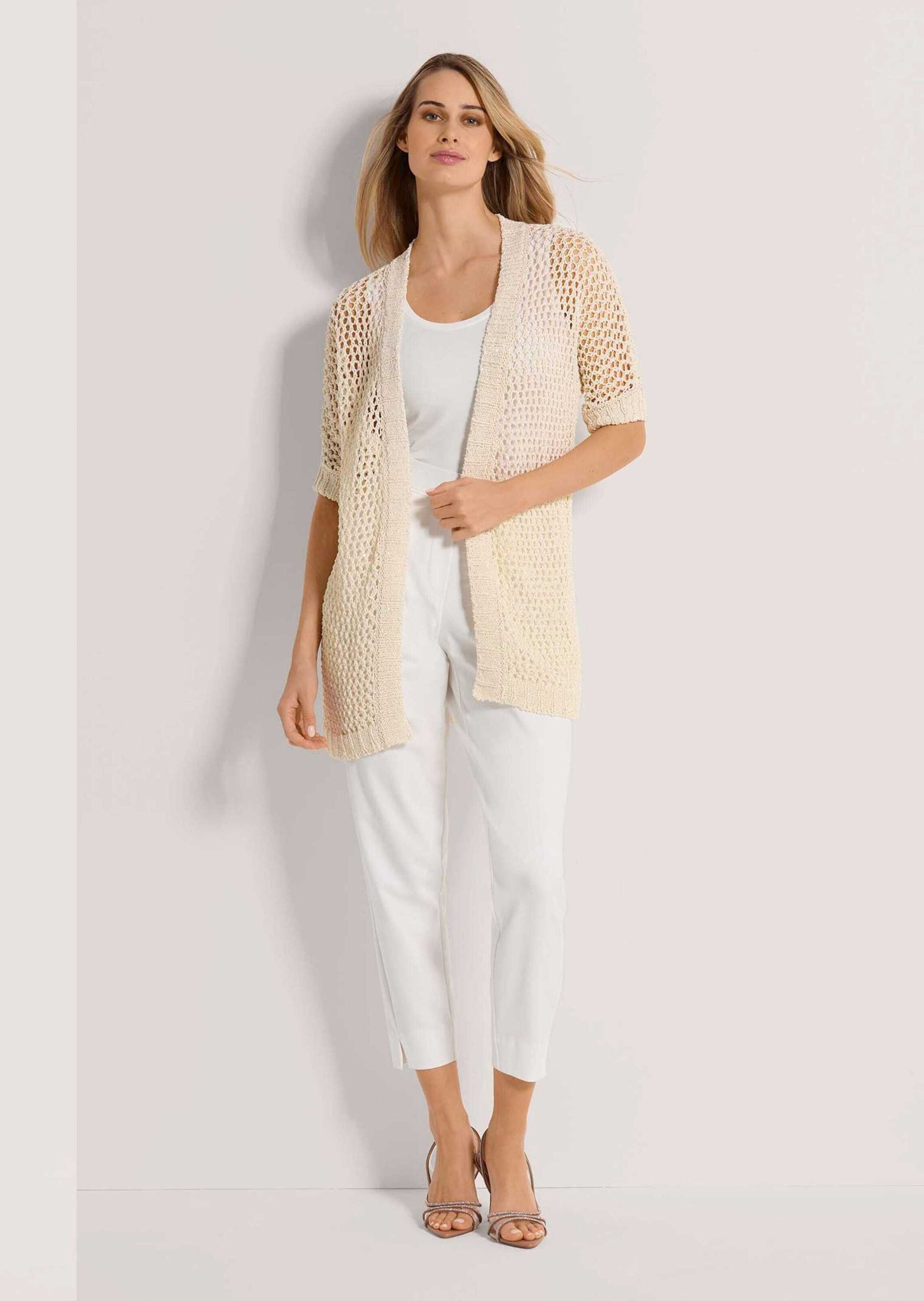 MADELEINE Strickjacke Lange Strickjacke mit Glanz-Effekt