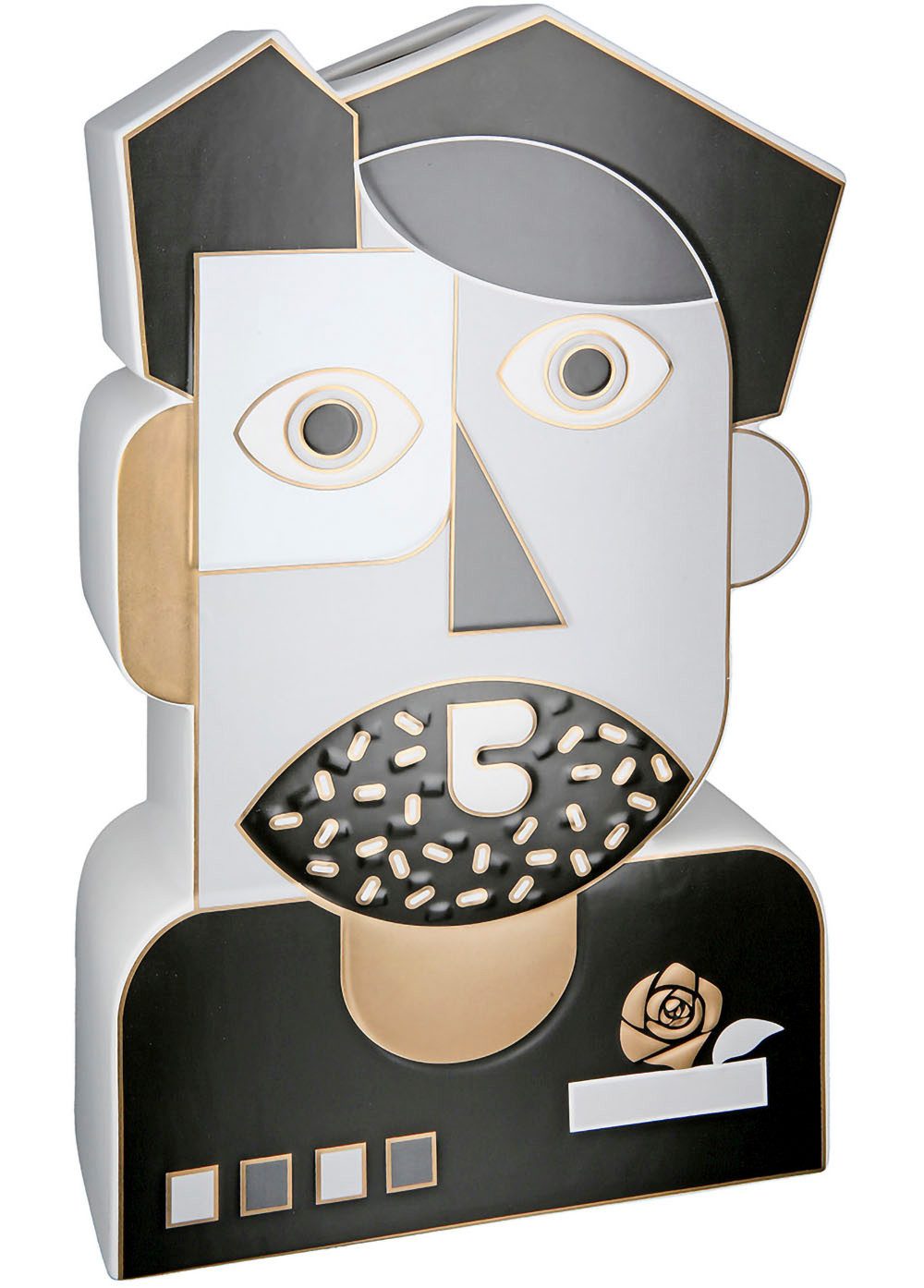GILDE Tischvase Gesichtsvase Picasso, aus Keramik, Höhe ca. 41 cm (1 St), wasserdicht