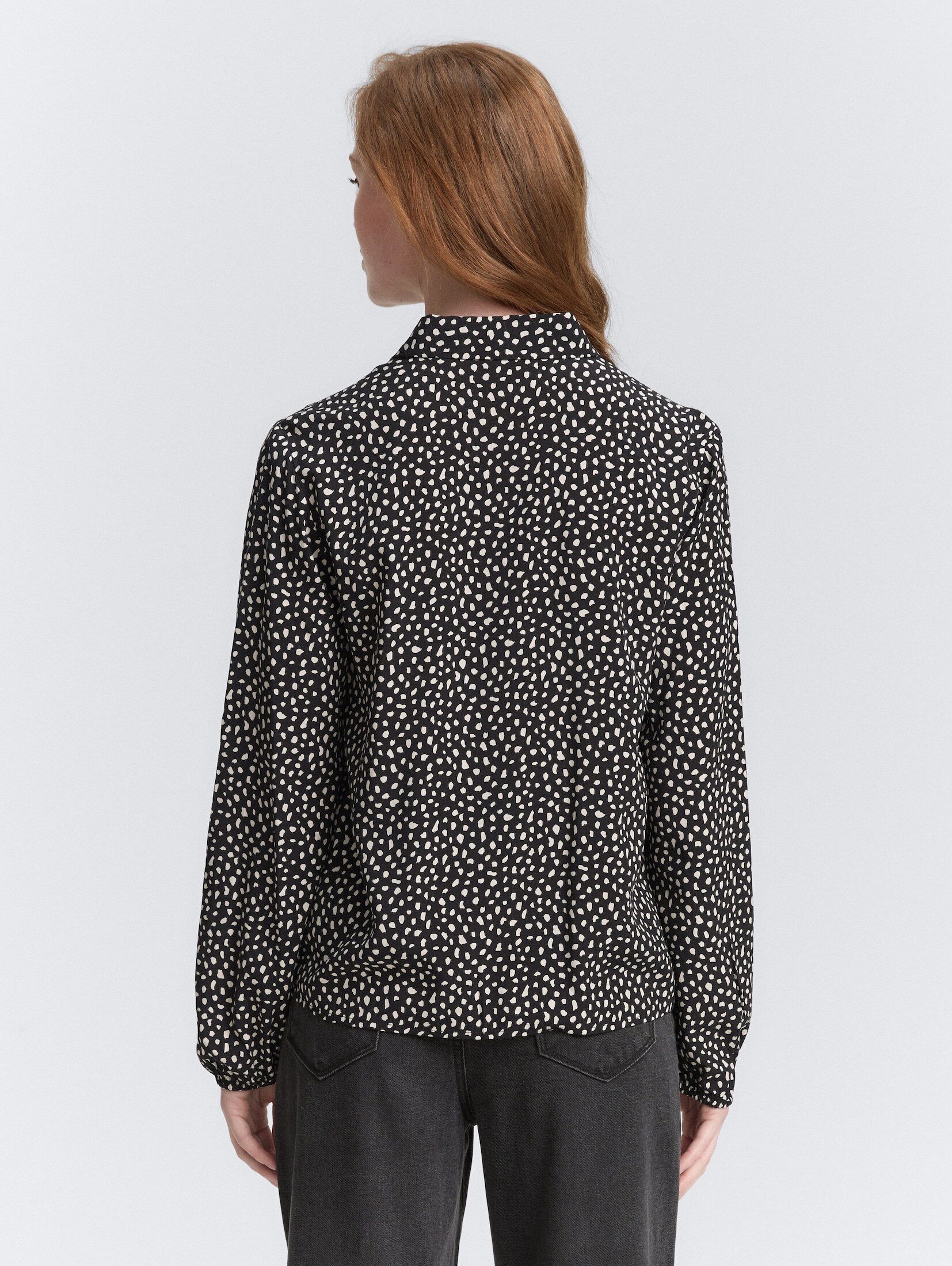 TOM TAILOR Denim Langarmbluse Blusen & Shirts Hemdbluse mit Muster