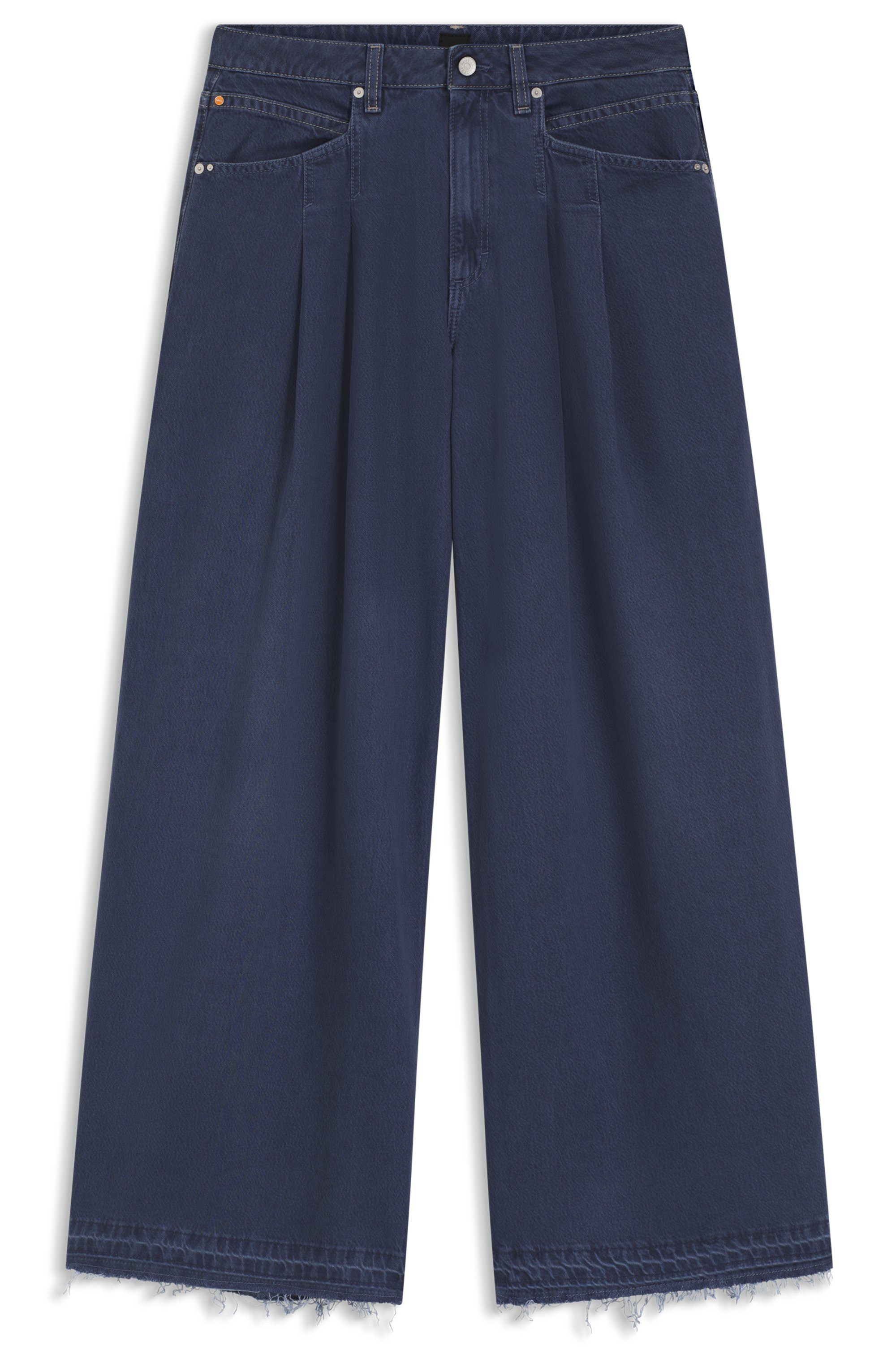 BOSS ORANGE Weite Jeans SLOUCHY 2PL MR Premium Damenmode mit voluminösen Bundfalten