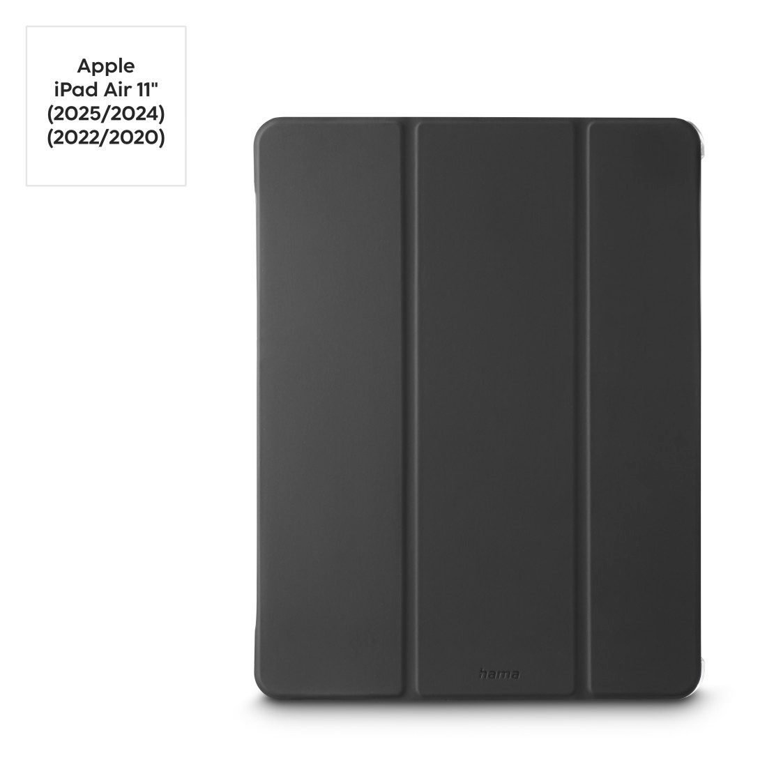 Hama Tablet-Hülle Tablet-Hülle mit Standfunktion für iPad Air 10.9“ und 11“, schwarz, Magnetischer Deckel, Standfunktion, transparente Rückseite, leicht