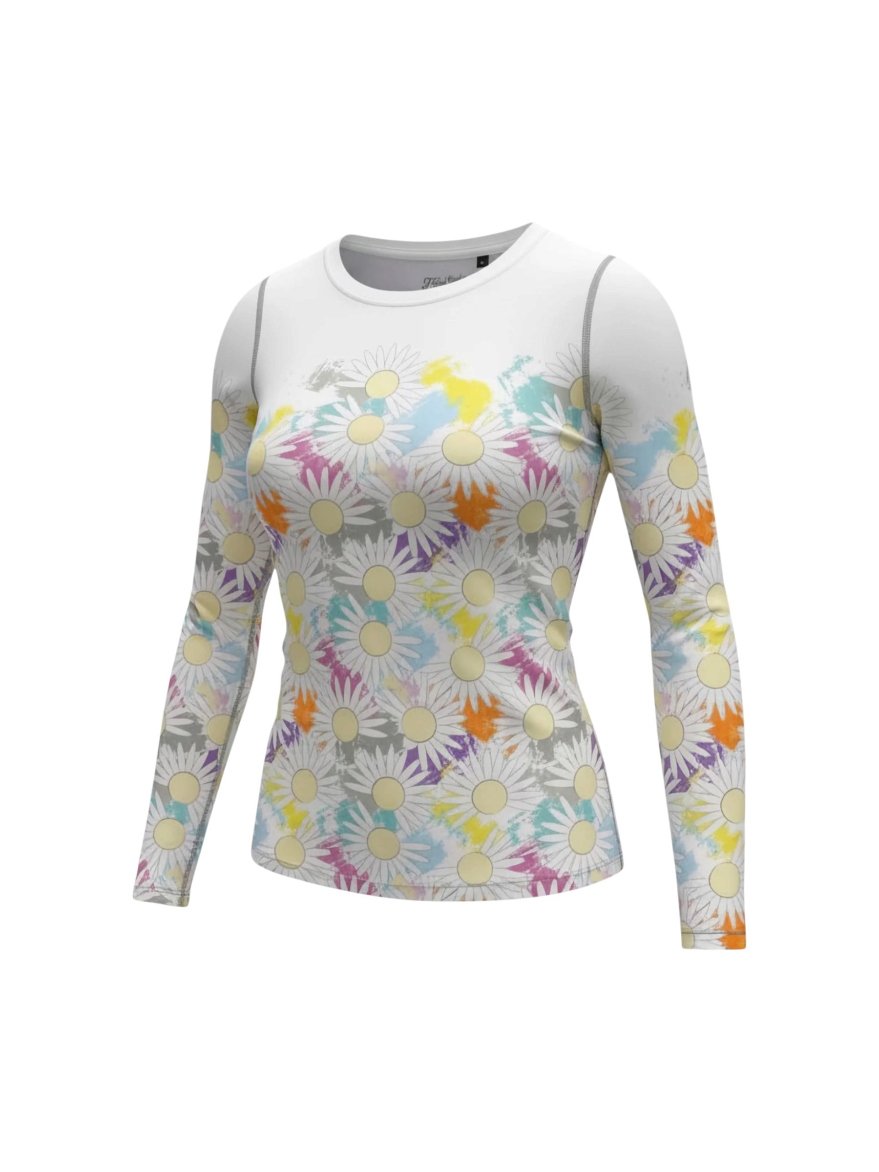 Freisein Project Funktionsshirt SommerTag Superleichtes Damen-Longsleeve mit farbigem Blütendruck
