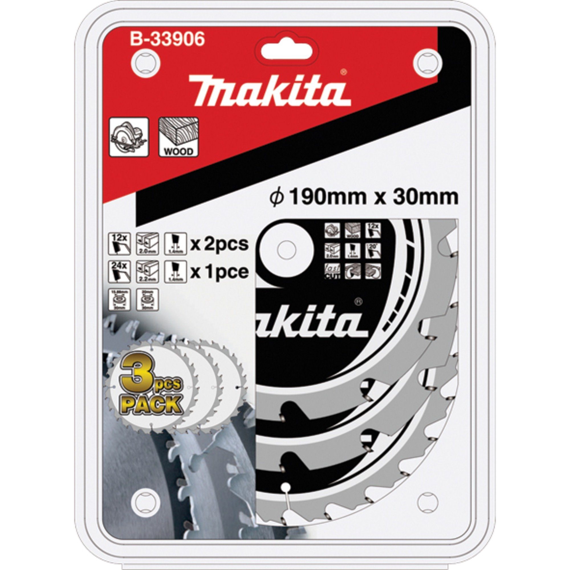 Makita Sägeblatt Makita Kreissägeblatt-Satz MAKFORCE B-33906, Ø