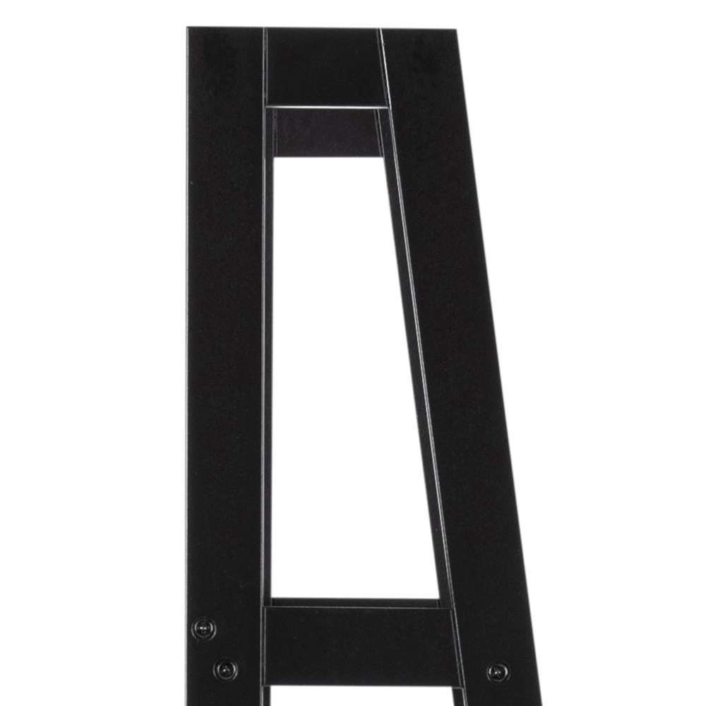 ACTONA GROUP Bücherregal Leiterregal Einlegeböden 5 oder schwarz Schwarz, lackiertem Standregal, mit stufenförmig und | in Weiss Holz, schwarz