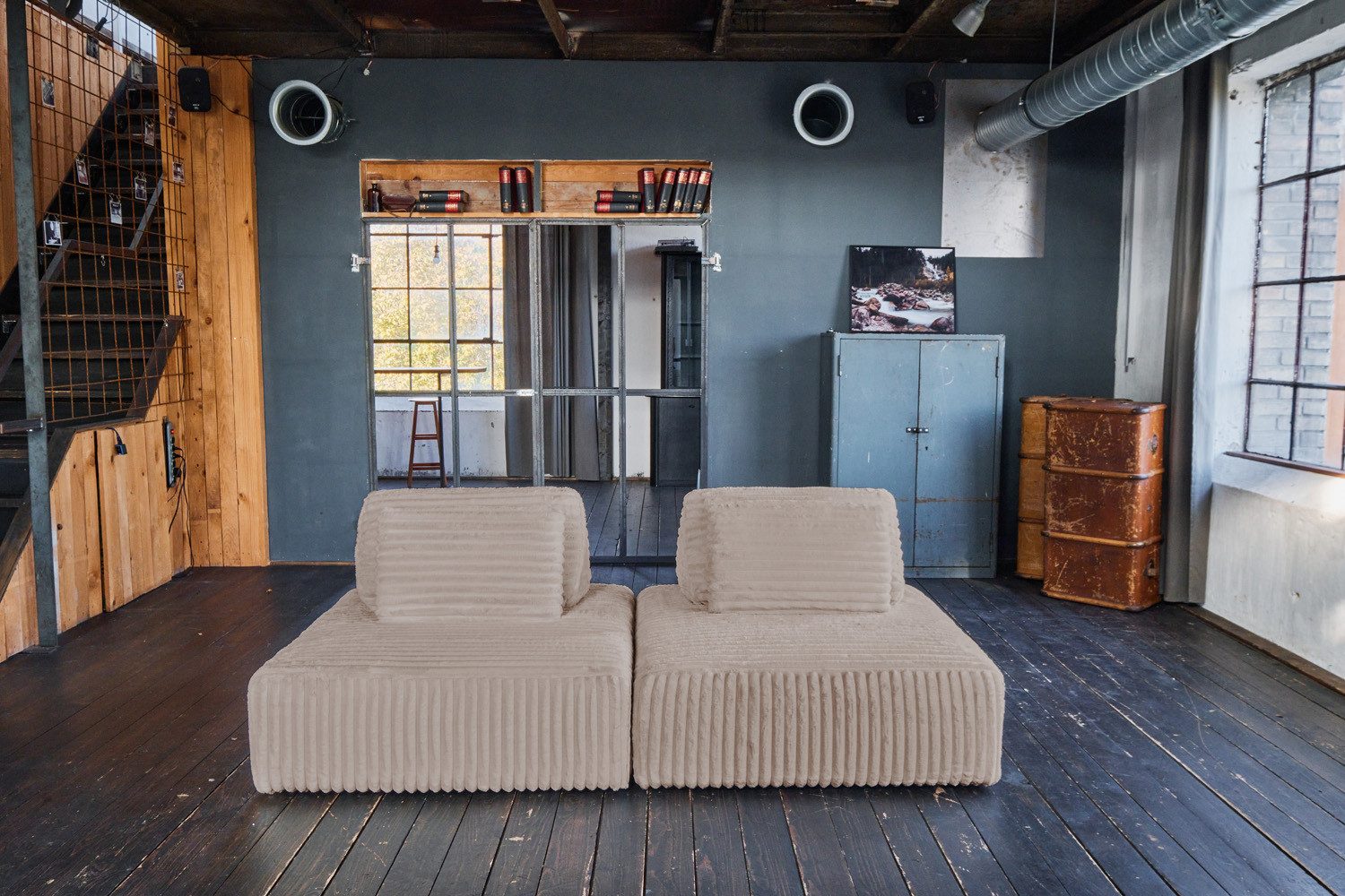KAWOLA Sofa WIOLO SOFT Cord Sofa - Modular - Komfortabel & Flexibel - Wohnzimmer, Modulsofa. Weicher Breitcord. Abziehbar & vielseitig. 2 Module.