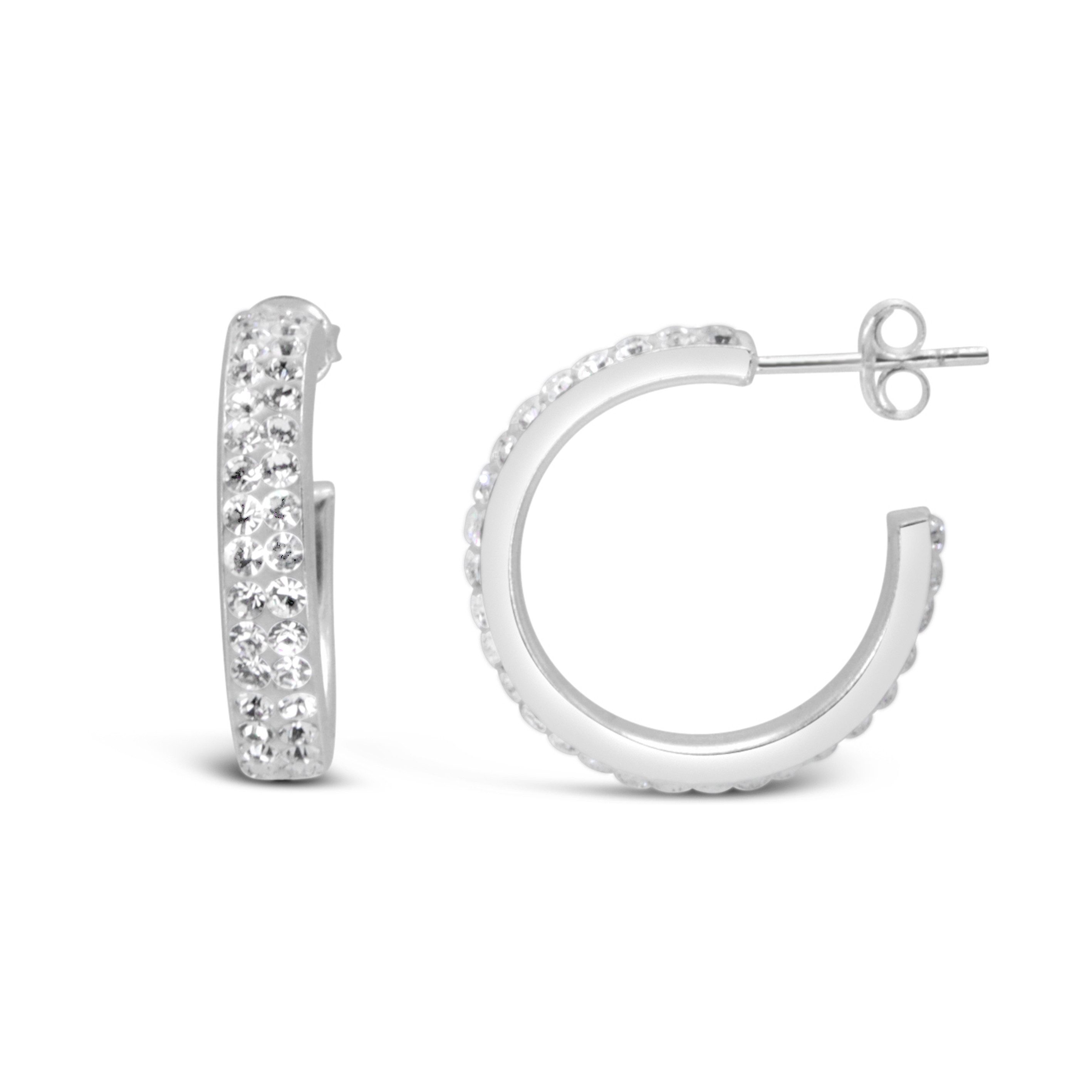 Ars-Argenti Paar Серьги-кольца Серьги Damen echt 925 Sterling Silber inkl. Geschenkbox (inkl. Schmuckbox), 925 Sterling Silber, Hypoallergen, Wasserfest, Nickelfrei
