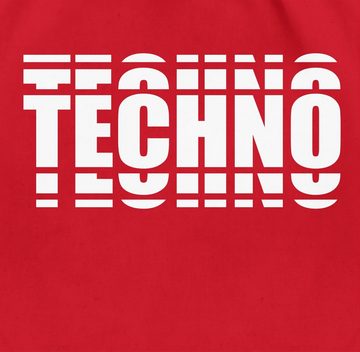 Shirtracer Turnbeutel Techno Festival Outfit Geschenk Musik Disco Party, Technomusik & House Music