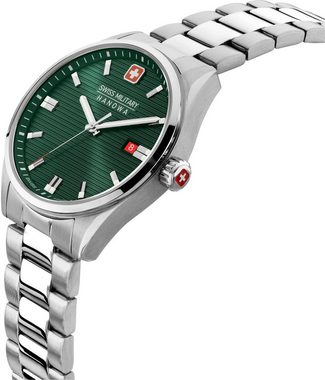 Swiss Military Hanowa Quarzuhr ROADRUNNER, SMWGH2200105, Armbanduhr, Herrenuhr, Schweizer Uhr, Swiss Made, Datum, Saphirglas