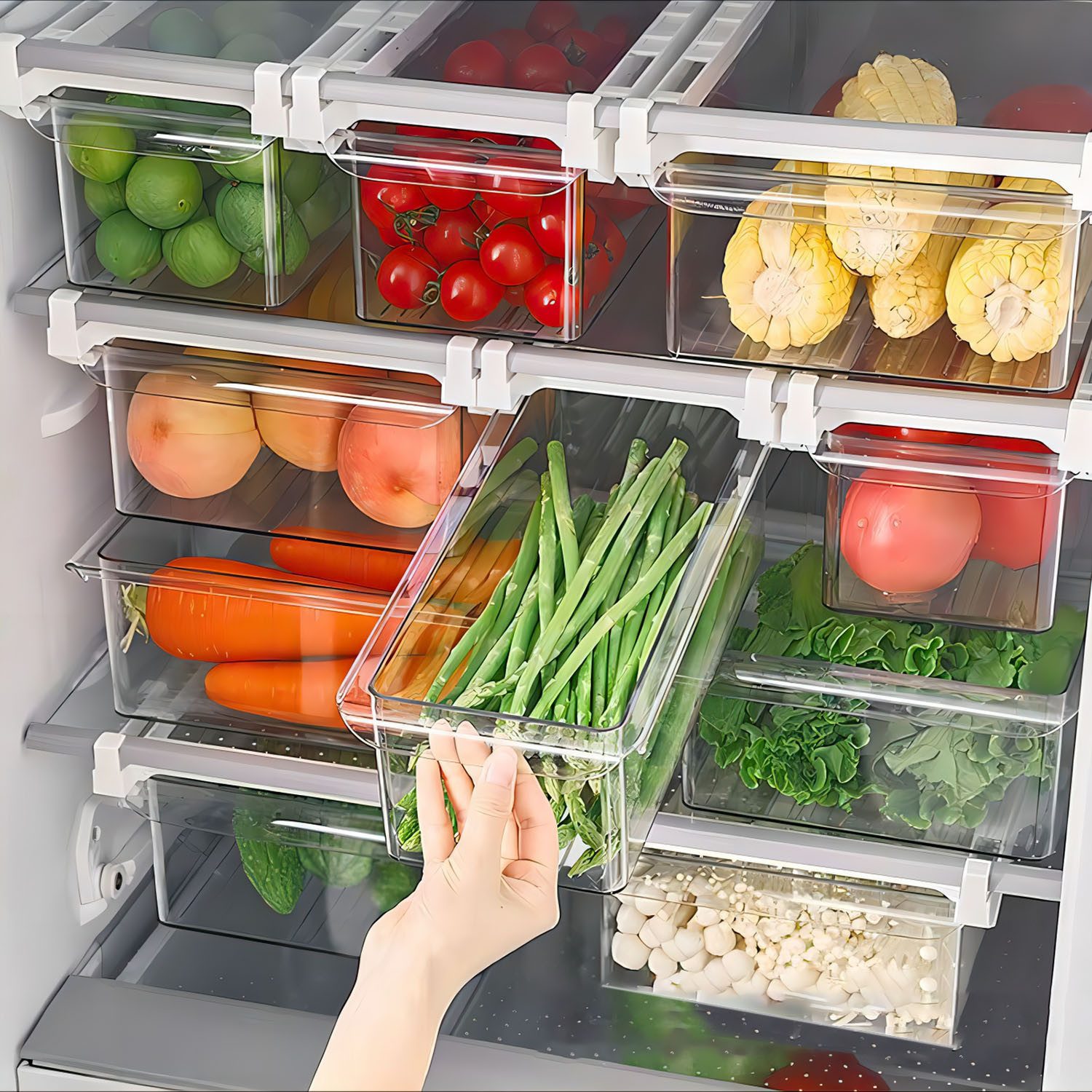 SURFOU Aufbewahrungsbox Kühlschrank Organizer Schublade 10 günstig online kaufen