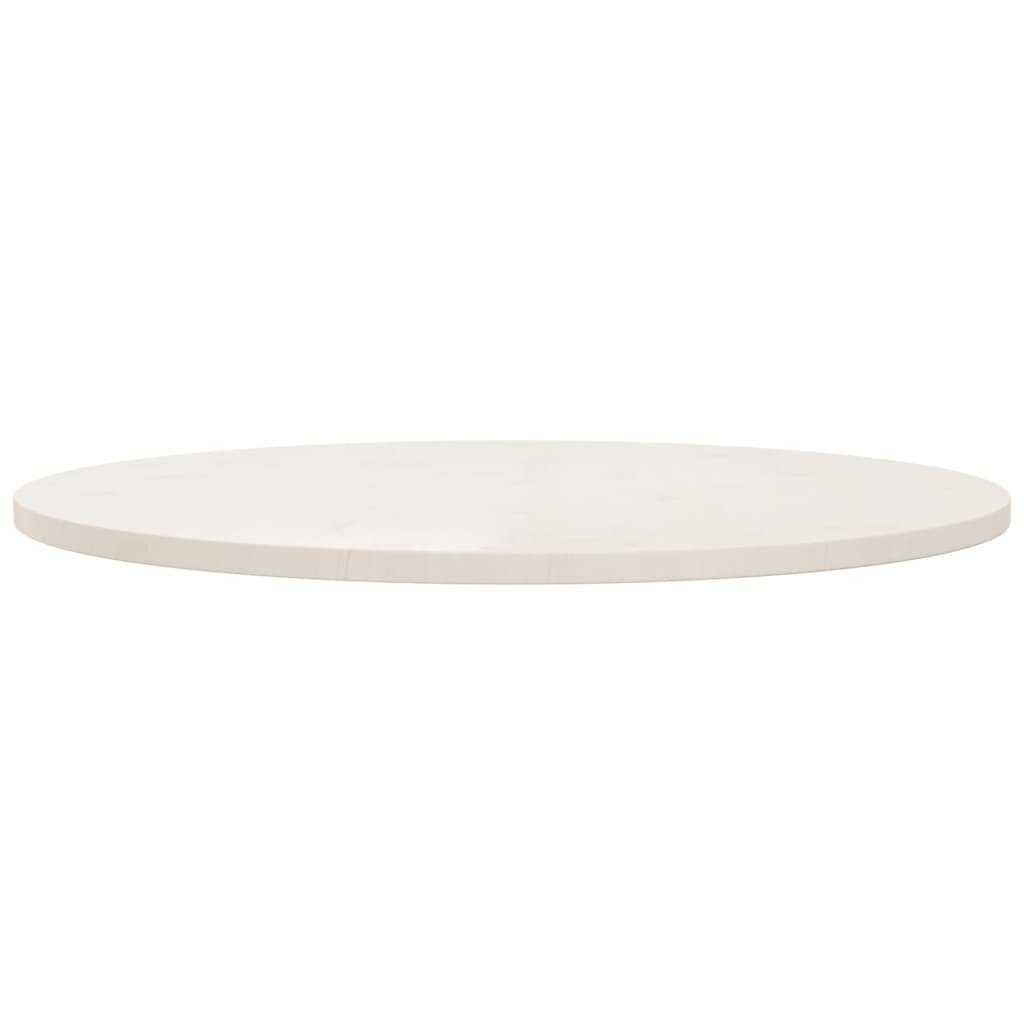 Weiß Ø90x2,5 furnicato (1 Tischplatte Massivholz Kiefer St) cm