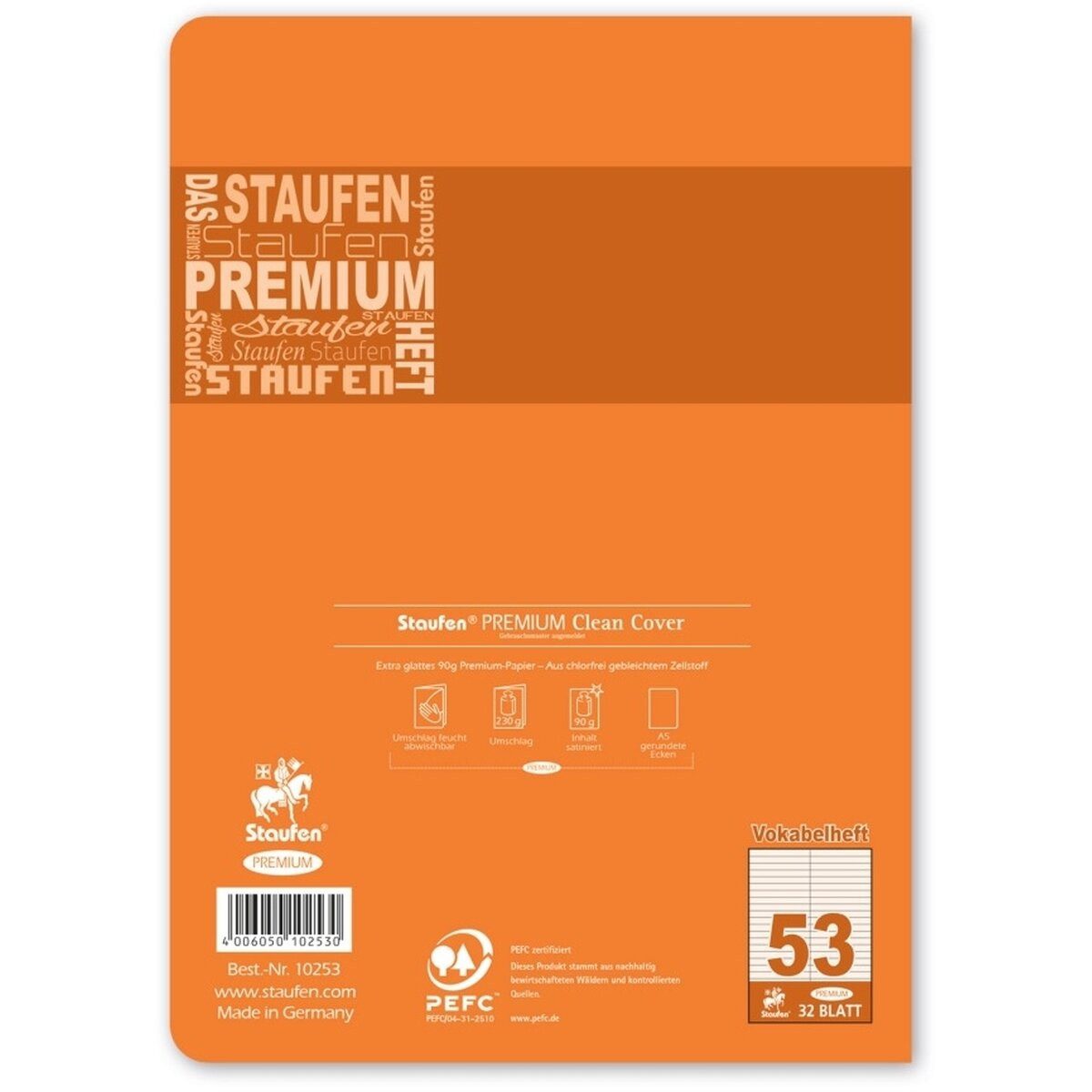 Staufen Schulheft Vokabelheft Premium A5 32 Blatt
