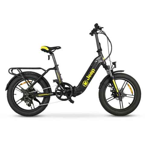 Jeep E-Bikes E-Bike FR 7000, 7 Gang, Kettenschaltung, Heckmotor, (mit Akku-Ladegerät), Pedelec, Elektrofahrrad für Damen u. Herren, Faltrad