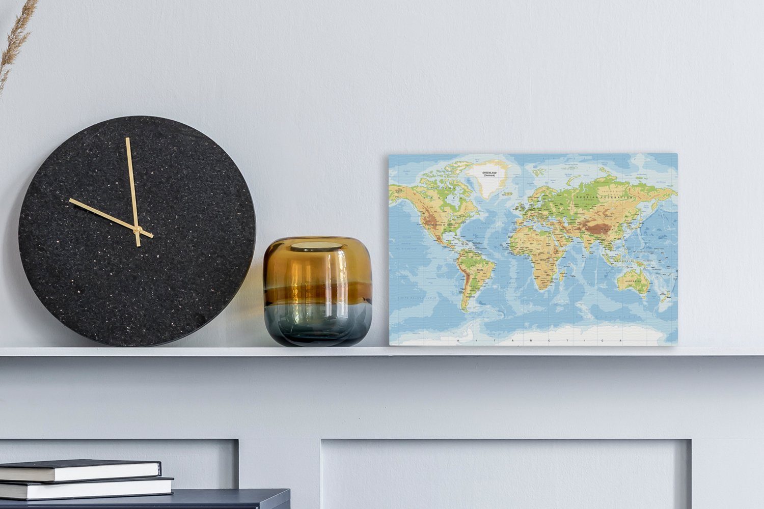 OneMillionCanvasses® Leinwandbild Weltkarte - Geographie - günstig online kaufen