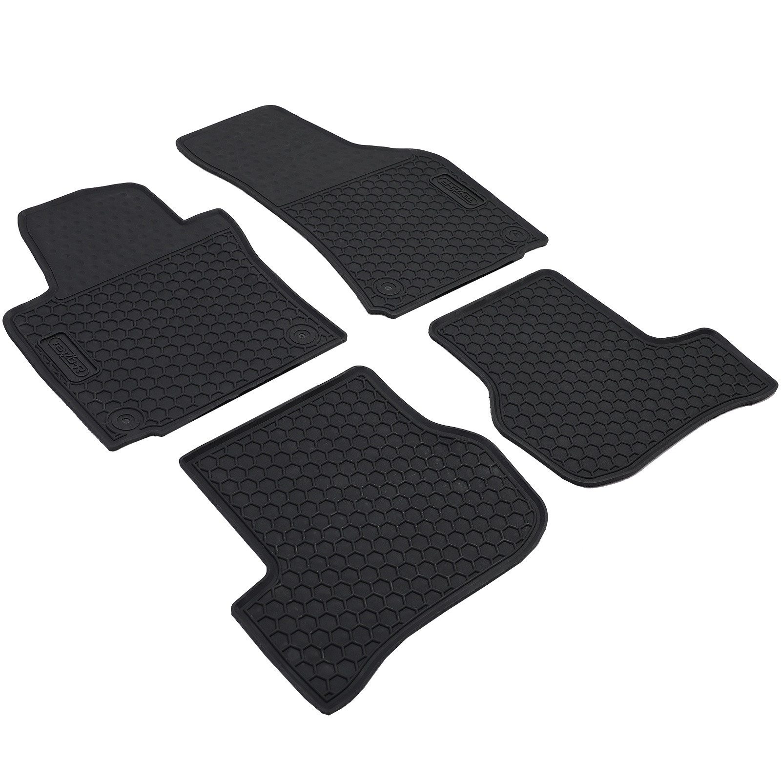 Tenzo-R Custom Fit Car Floor Mats, Rubber Floor Mats, Black Premium Set for VW Golf 5, Scirocco, Golf 6