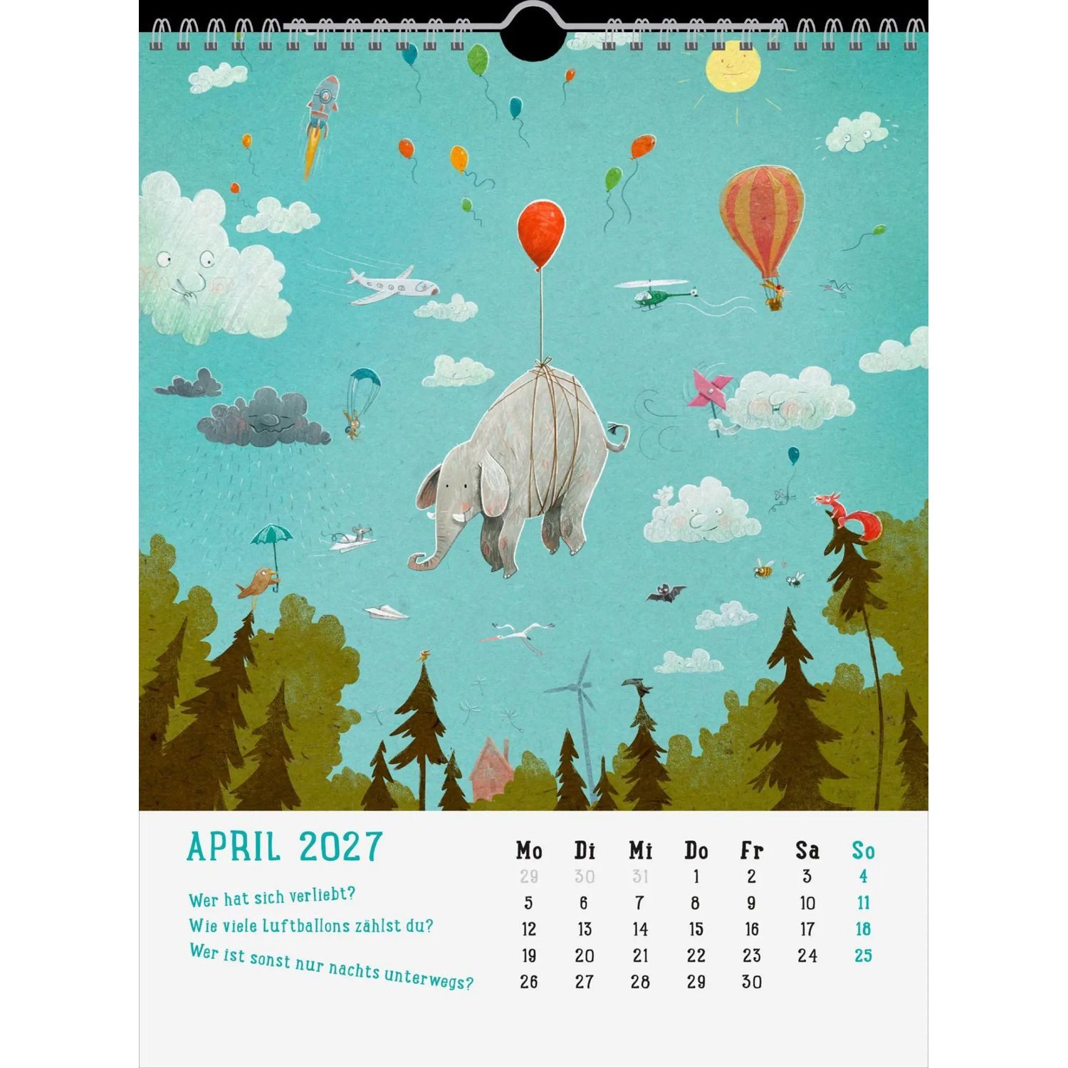 groh Verlag Wandkalender Wandkalender 2027: Mein Wimmel-Suchspaß Kinderkalender