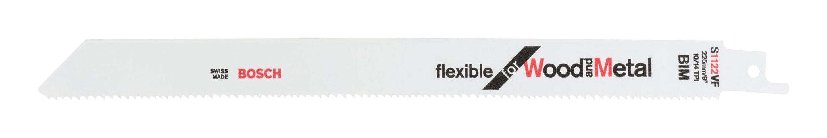 BOSCH Säbelsägeblatt (25 Stück), S 1122 VF, Flexible for Wood and Metal, 2 - 25er-Pack | Säbelsägeblätter