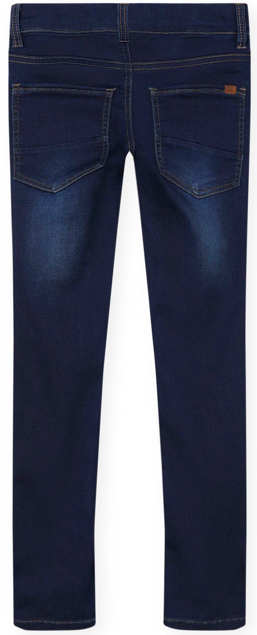 COR1 SWE Name dark NKMTHEO PANT blue DNMTHAYER Stretch-Jeans denim It