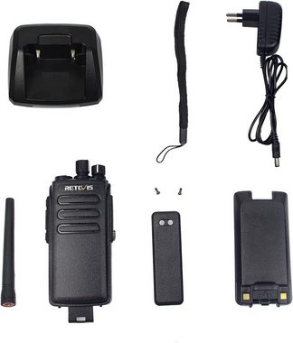 Retevis Walkie Talkie RT81, Digital Analog Klarer Klang, 2200mAh für Baustellen(2 Stück)