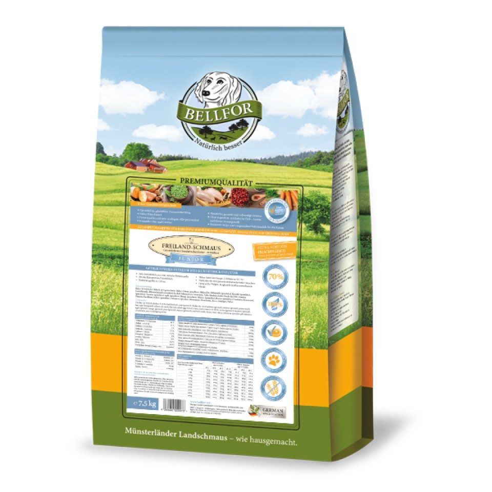 Bellfor Bellfor Trockenfutter mit Huhn für Welpen und Junge Hunde - Freiland-S, für: Hunde