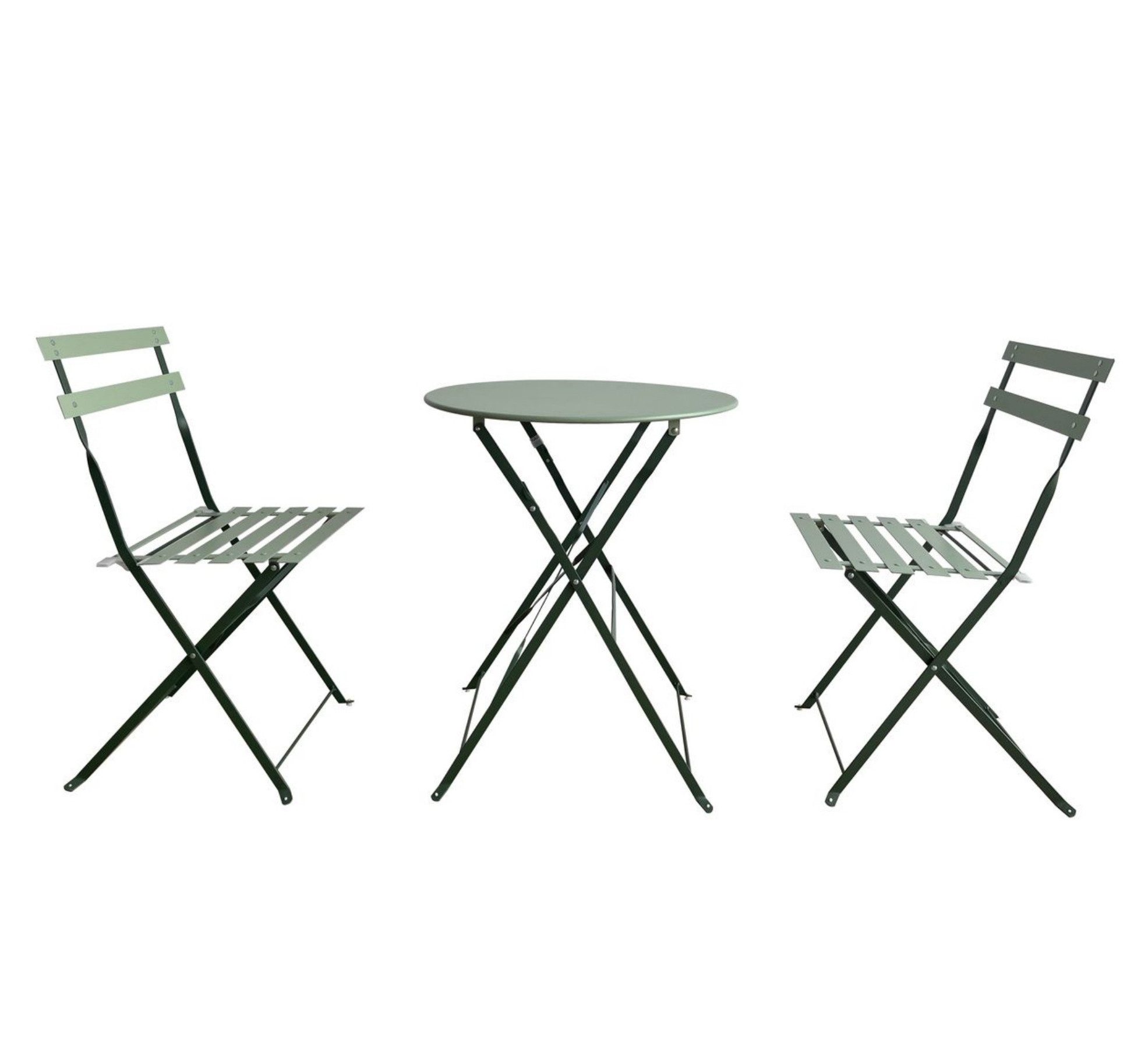 Happy Home Gartenstuhl Bistro-Set 3 tlg Gartenset Balkonset Bistroset Gartenmöbel Rattanset
