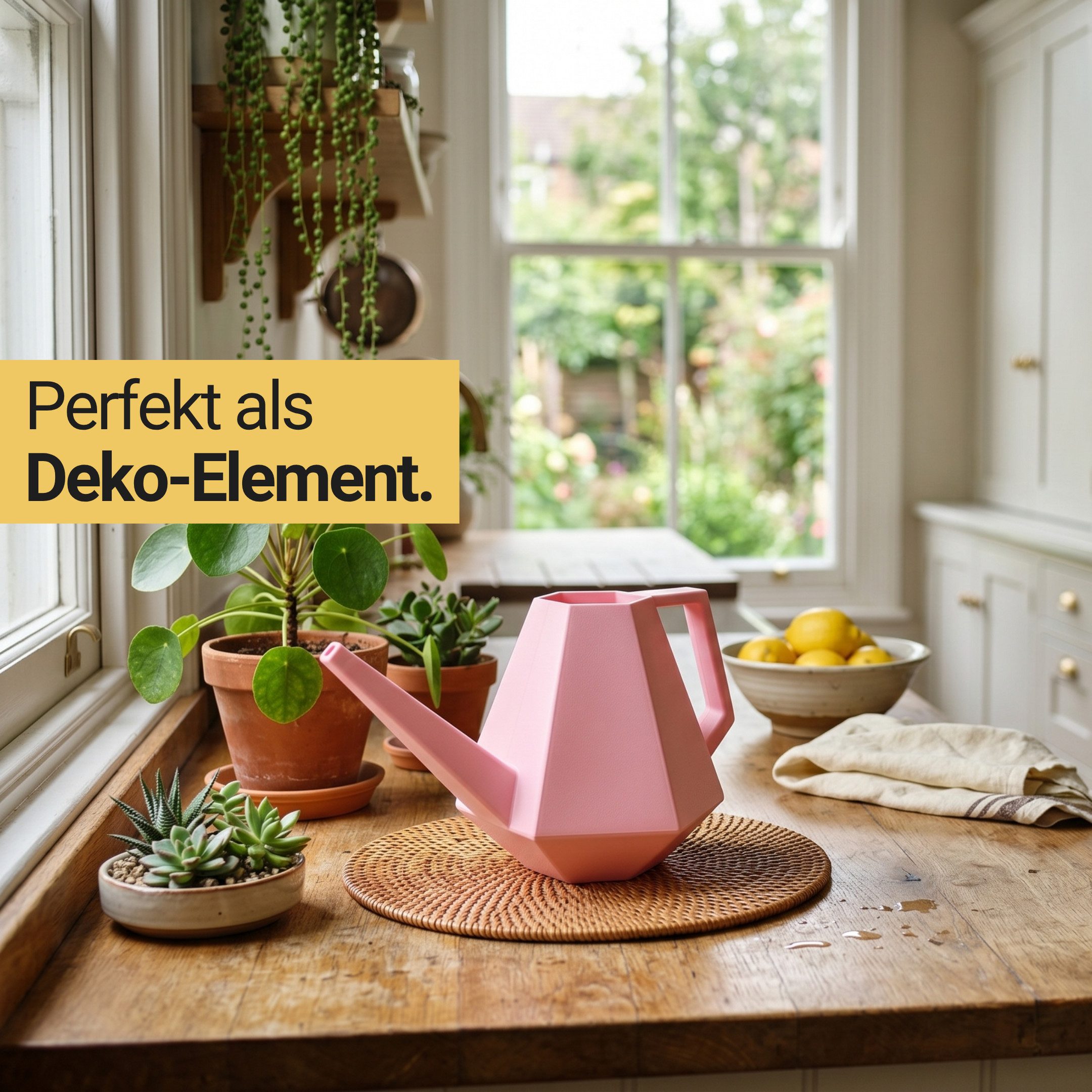 Shapes - Decorations Gießkanne Watering Can Premium Gießkanne, Indoor, Outdoor by Gazzaladra Design (Einzelmodell, 1 Kanne), 1.0: 14.78x14.75x25.70