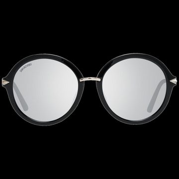 Swarovski Sonnenbrille SK0188 5901B silber verspiegelte Brillengläser, Fassung mit Swarovski Kristallen