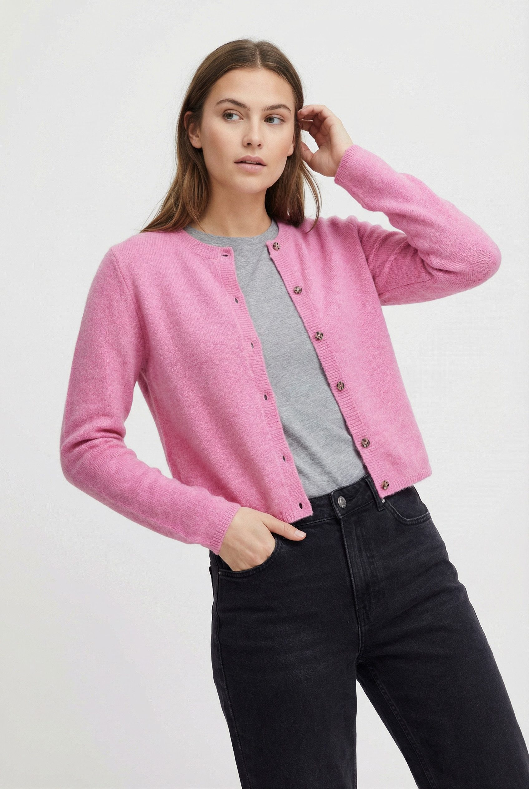 JDY Strickjacke JDYCHLOE LIFE L/S CARDIGAN KNT NOOS Materialmix günstig online kaufen