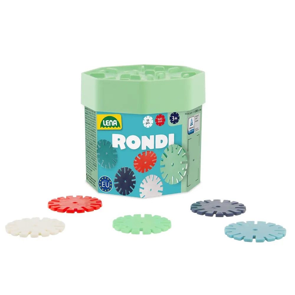 SIMM Spielwaren Steckspielzeug LENA Rondi Baudose, Sortiment (35948,35947), Braunkarton