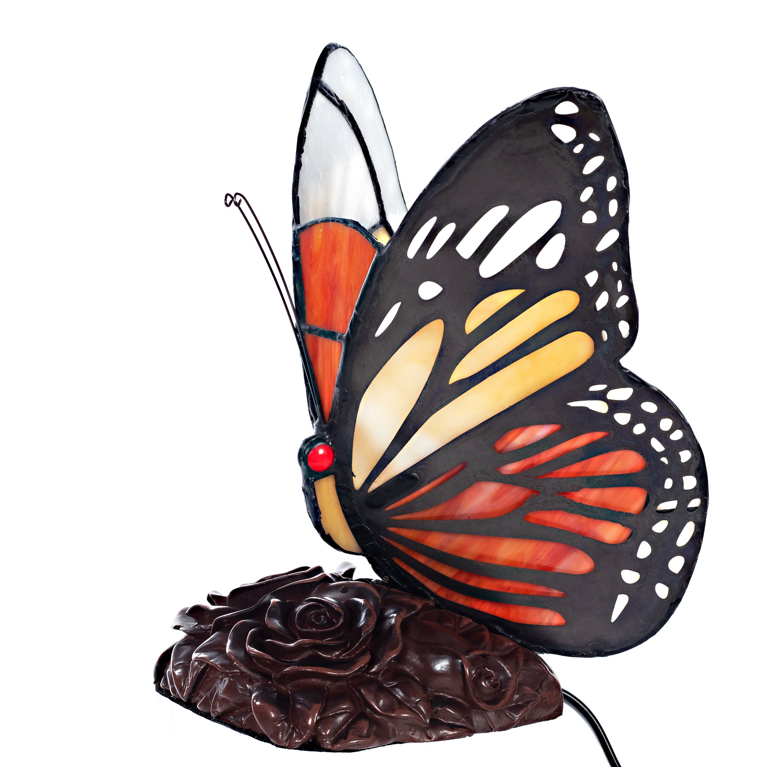 BIRENDY Stehlampe Tischlampe Tiffany-Style Schmetterling 205 günstig online kaufen