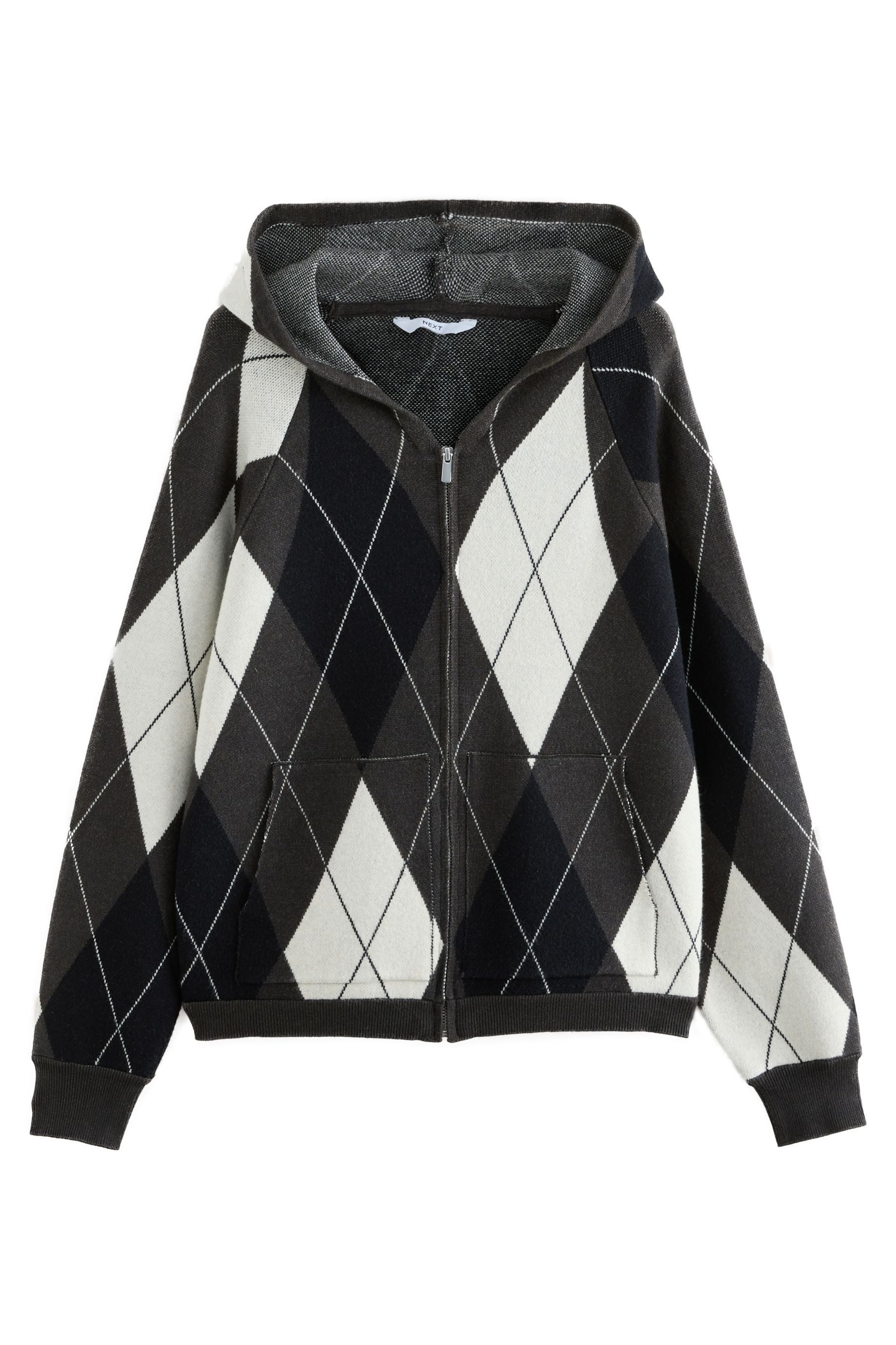 Next Strickpullover Argile RV-Kapuzenjacke mit langen Ärmeln (1-tlg) günstig online kaufen