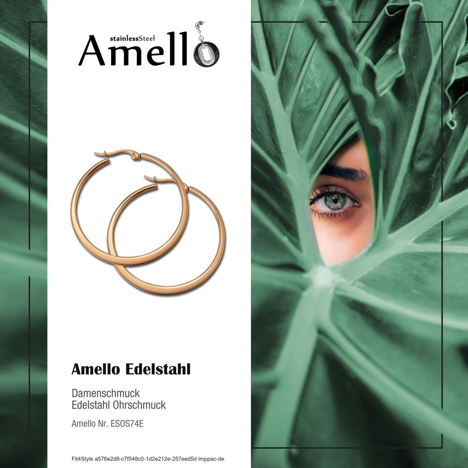 Amello Paar Creolen Amello Ohrringe Edelstahl Creolen 40mm (Creolen), Damen günstig online kaufen